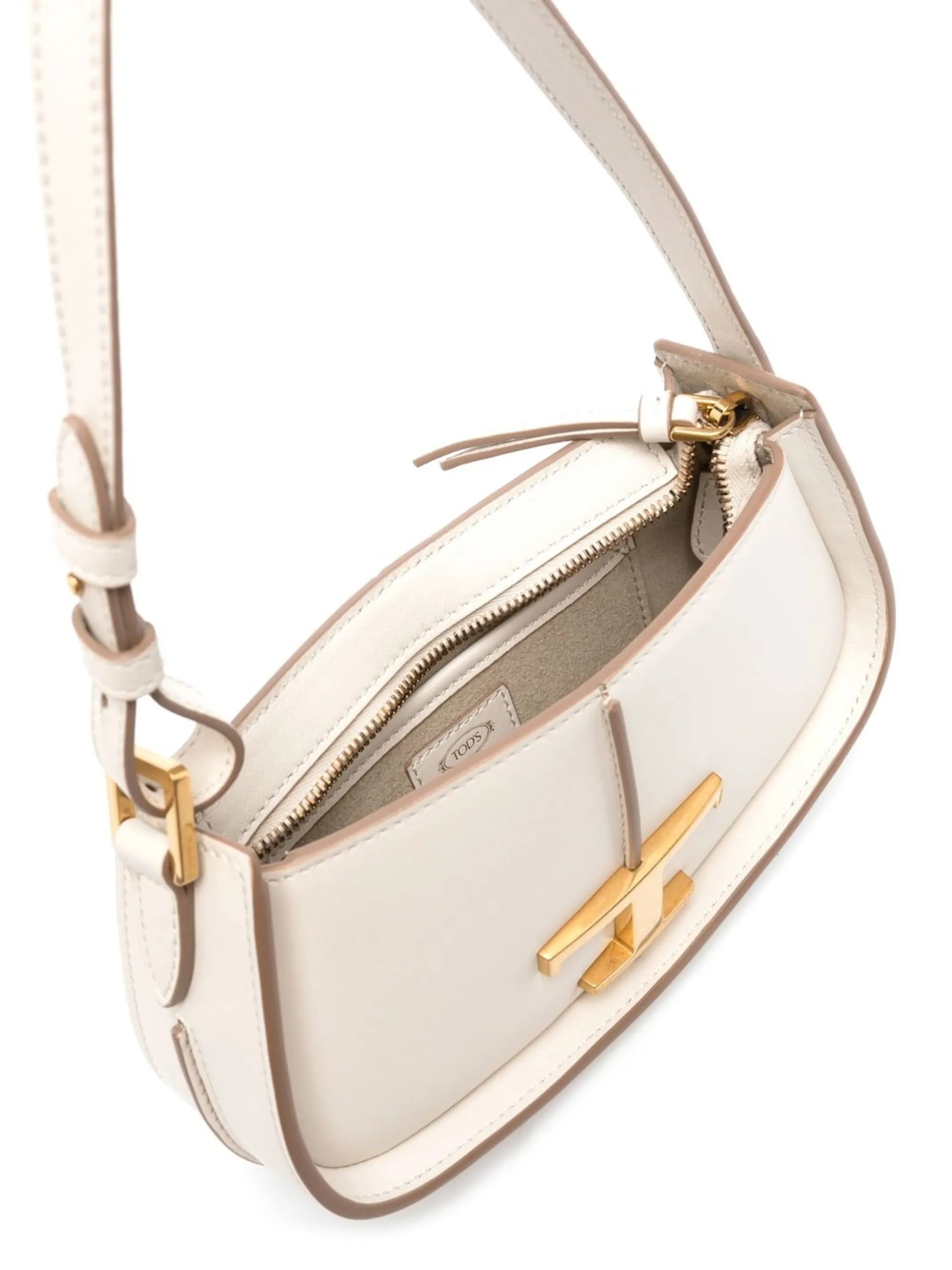 logo-lettering leather shoulder bag