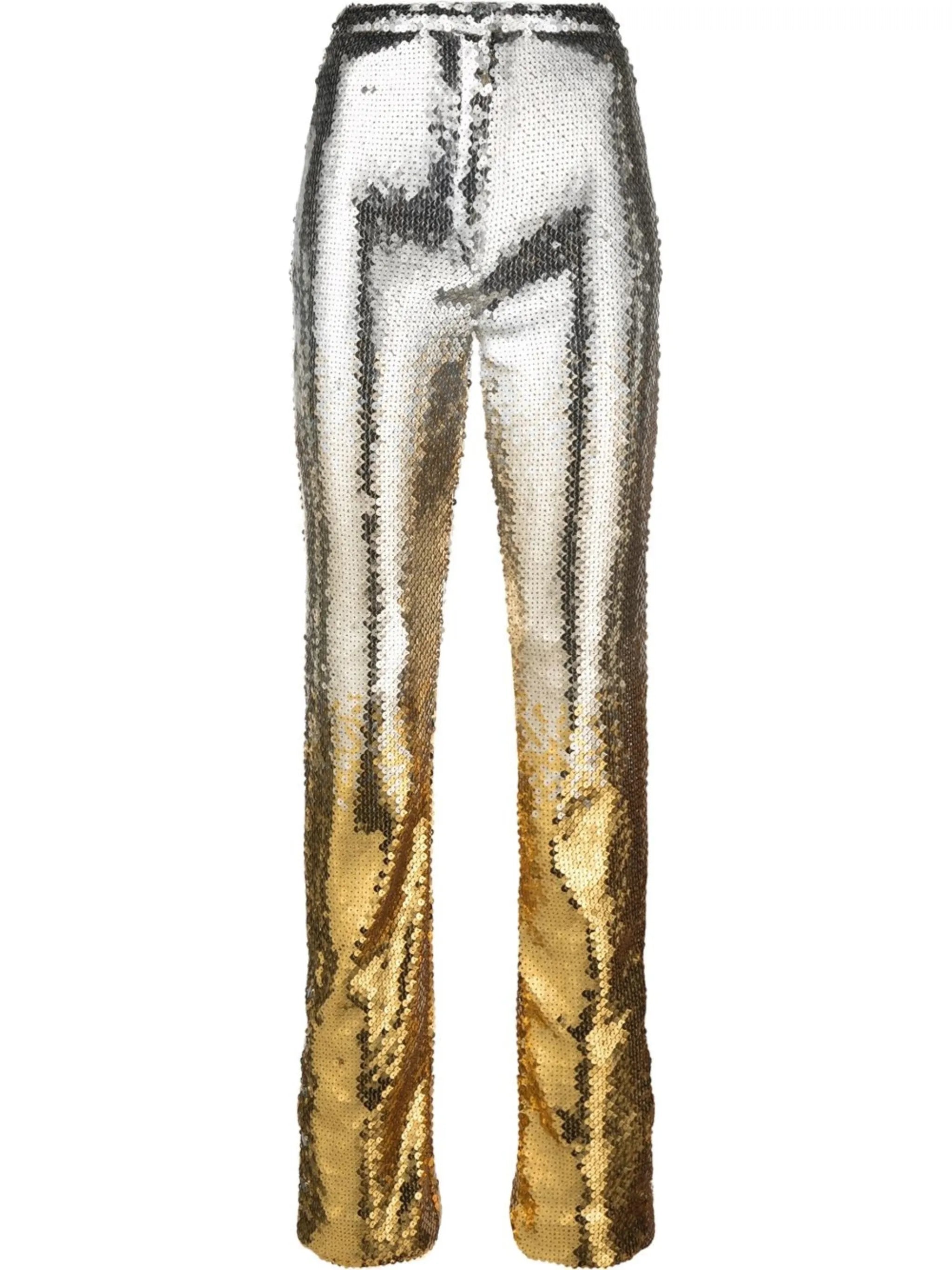 sequin-embellished slim-fit trousers