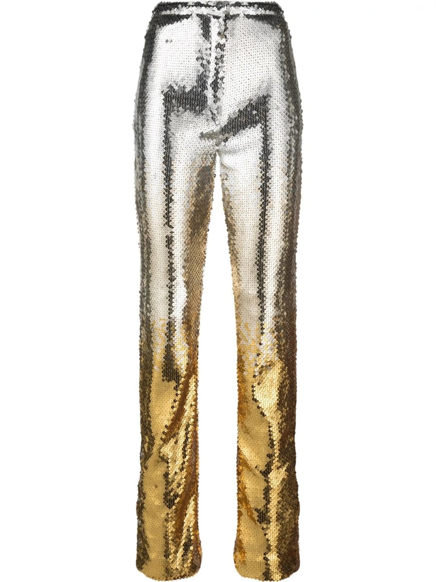 sequin-embellished slim-fit trousers