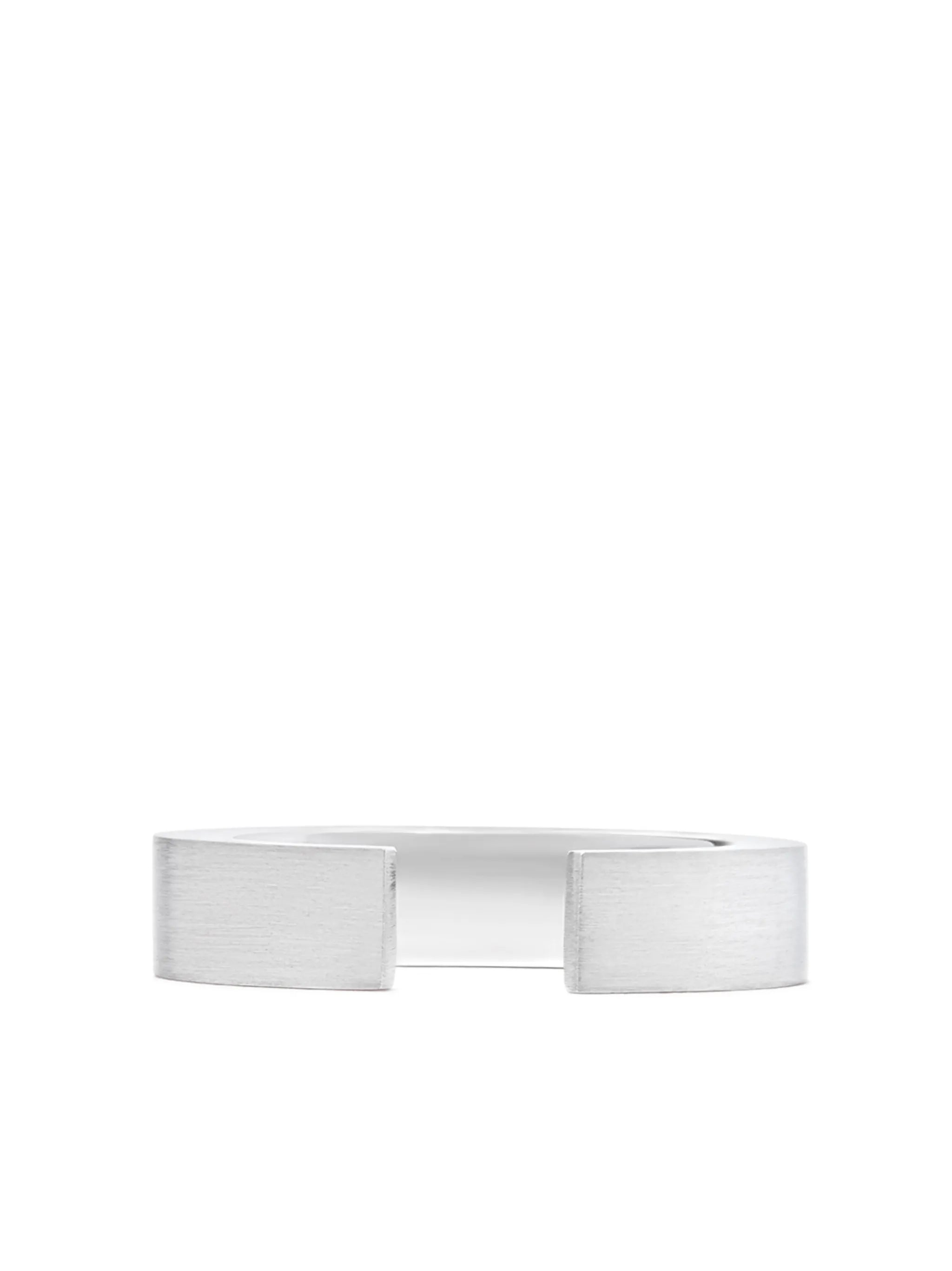 open-front sterling silver ring