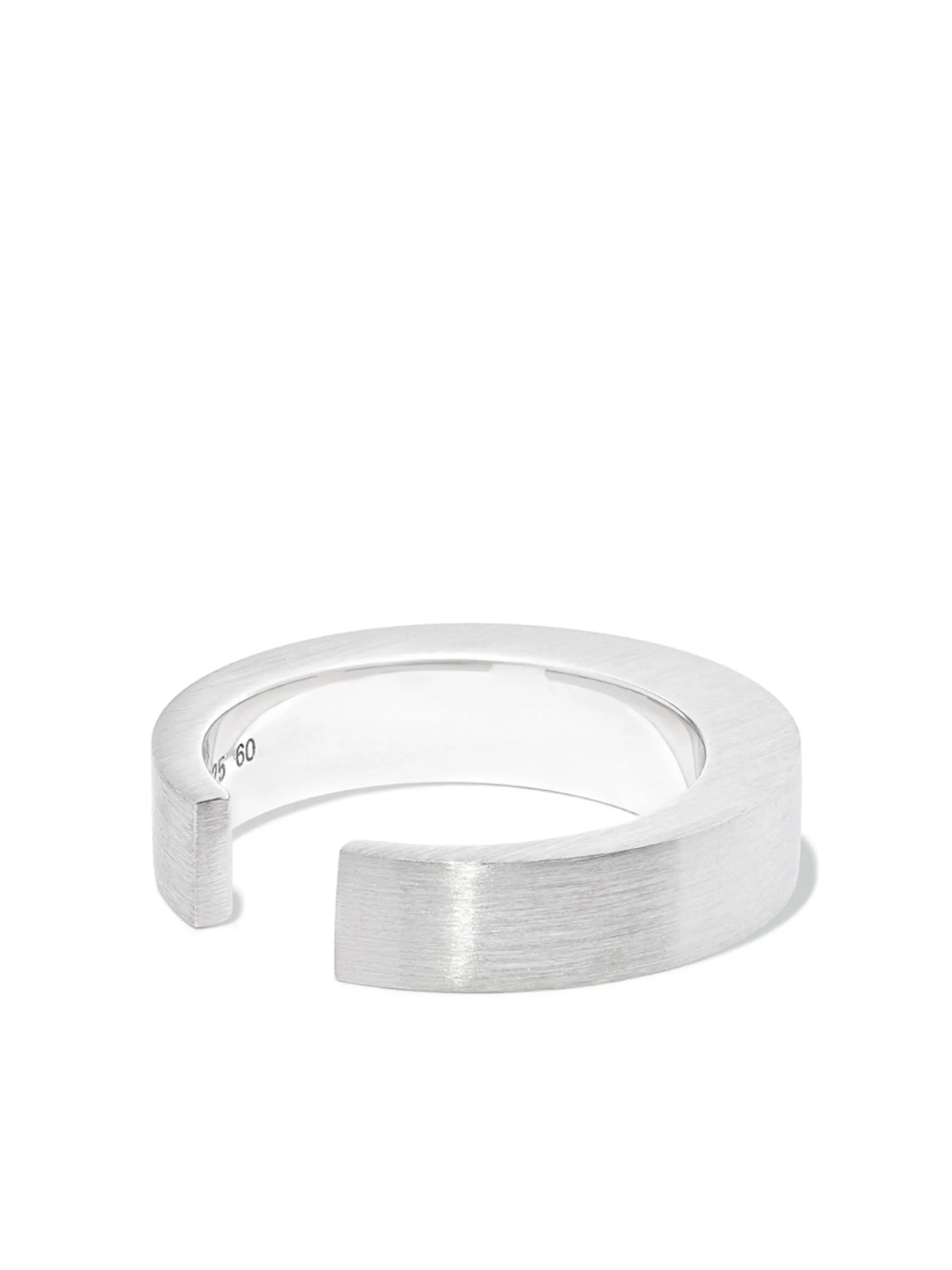open-front sterling silver ring