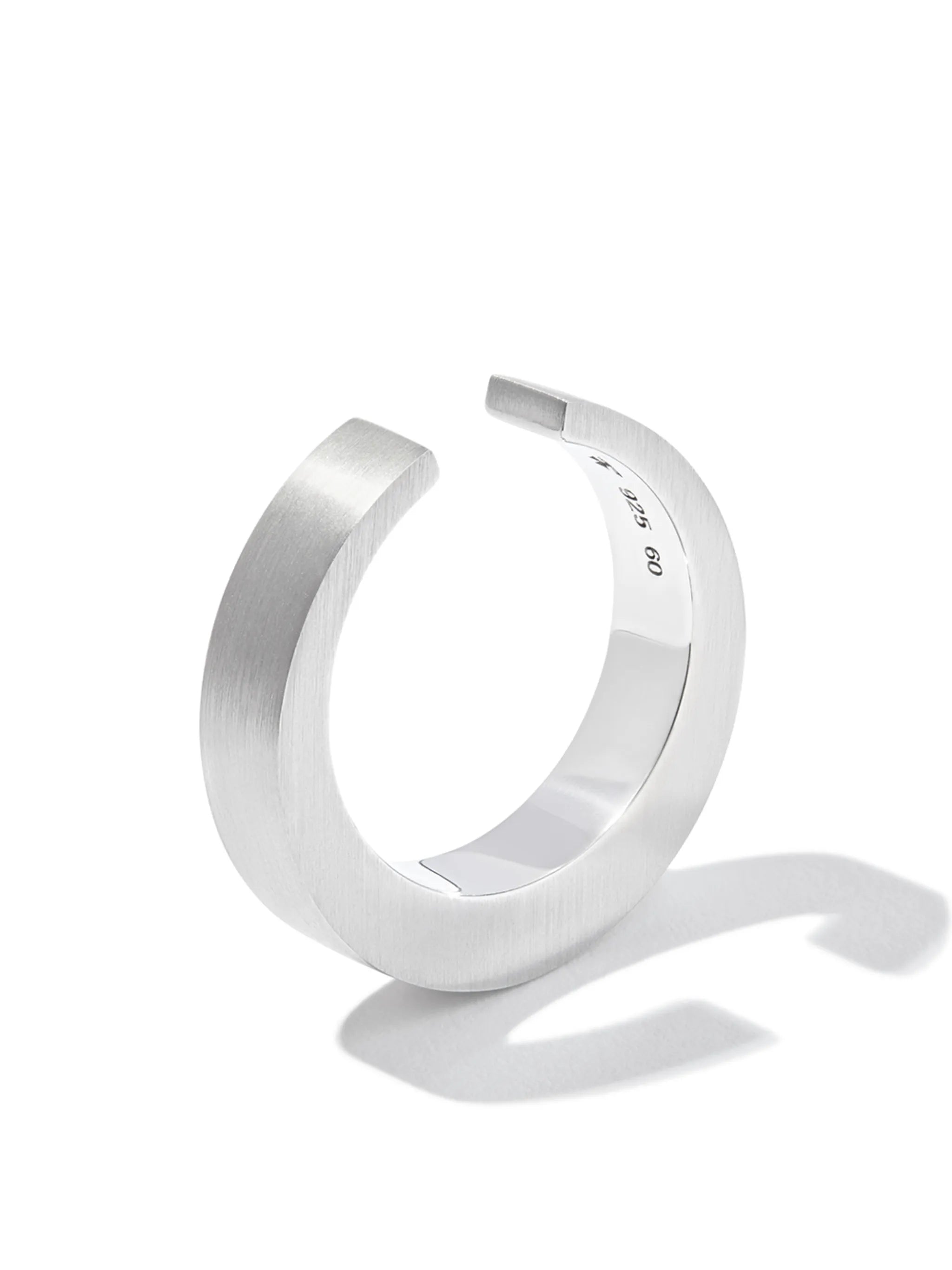 open-front sterling silver ring