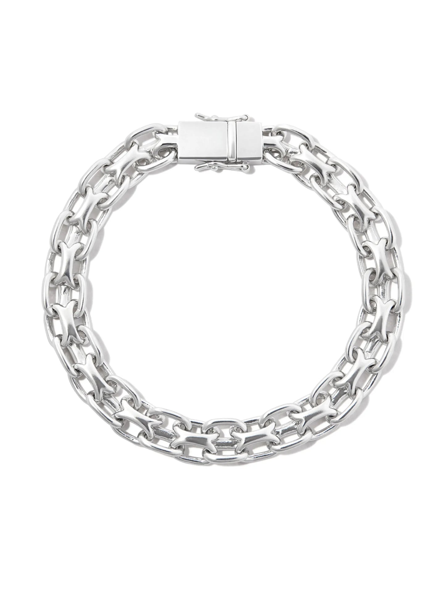 sterling silver chain-link bracelet