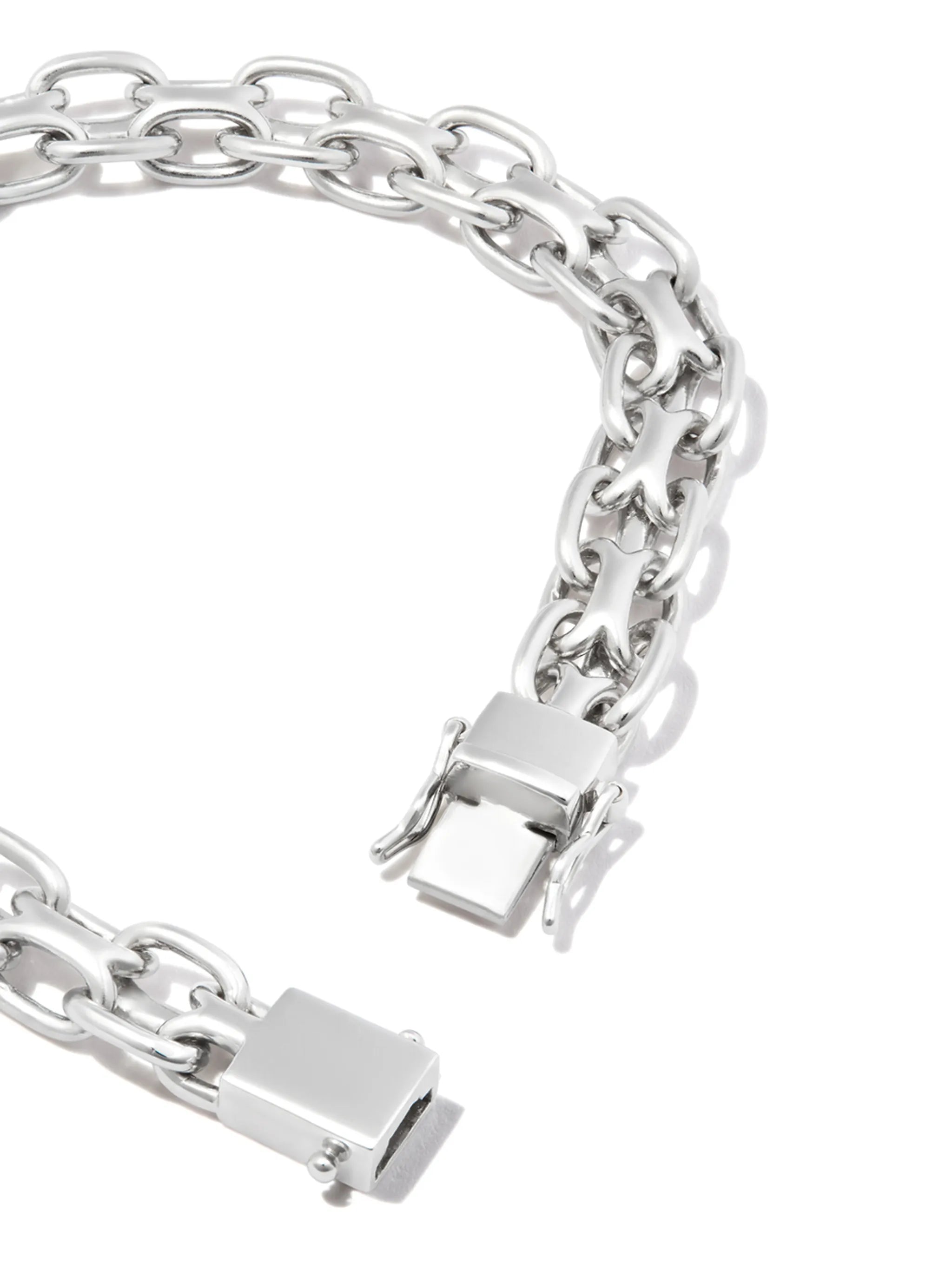 sterling silver chain-link bracelet