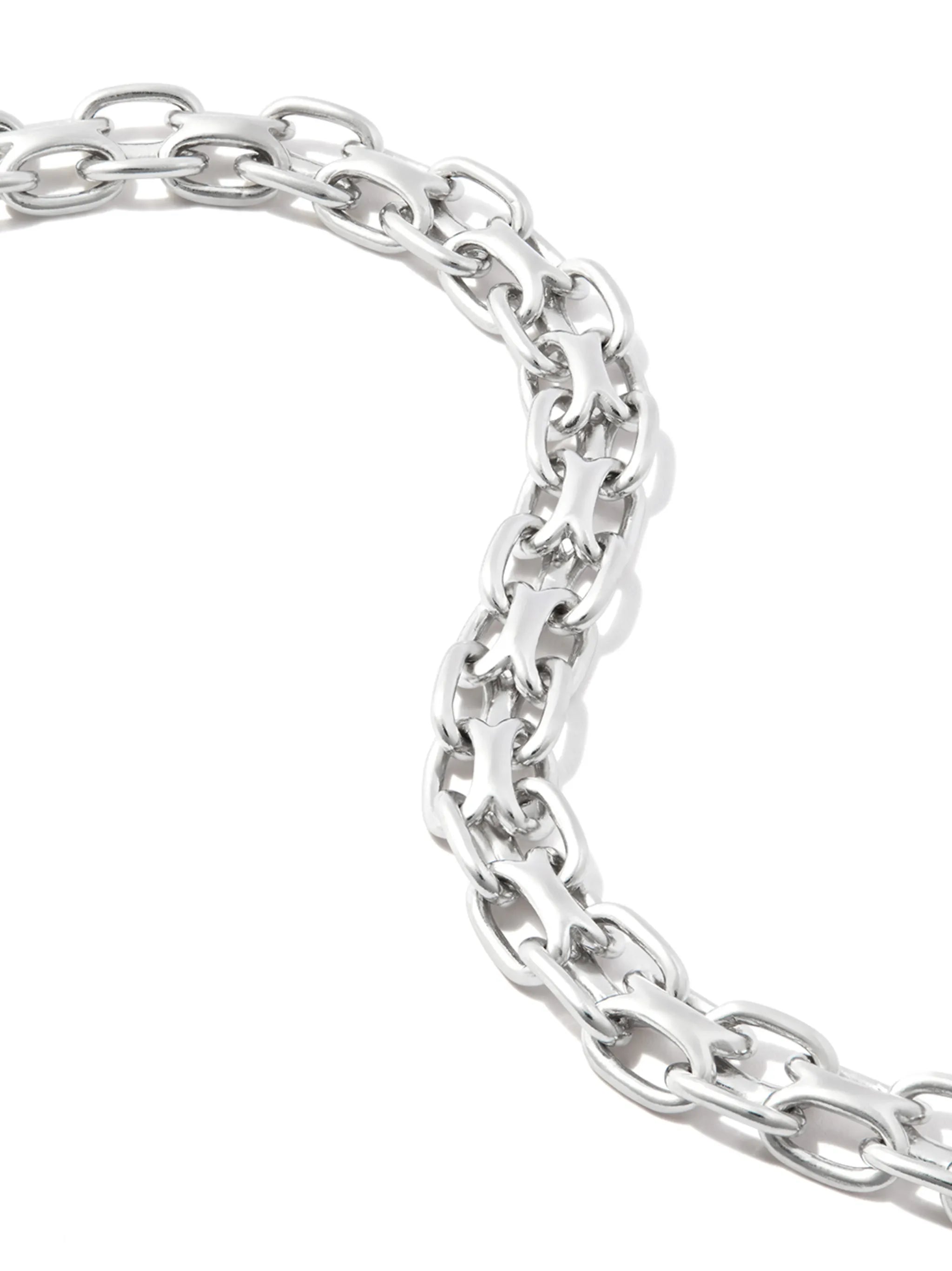 sterling silver chain-link bracelet