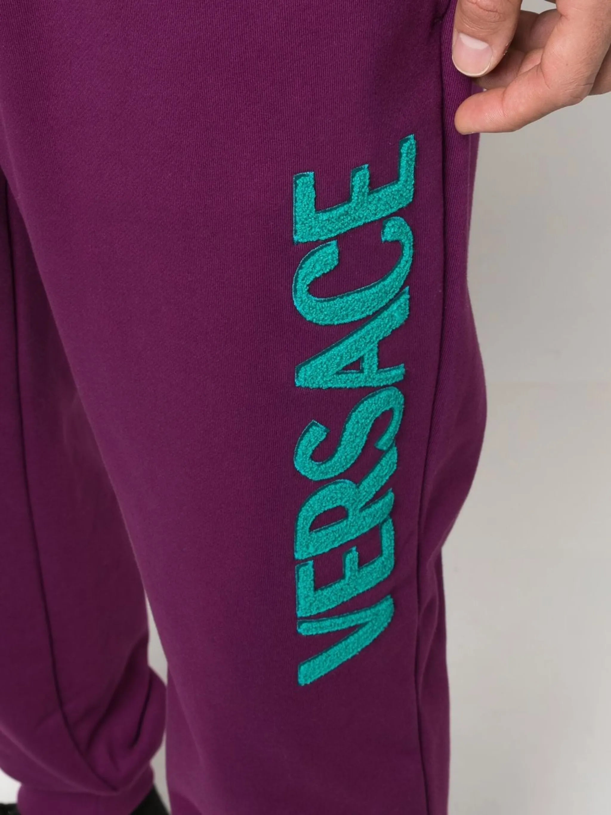 logo patch track pants