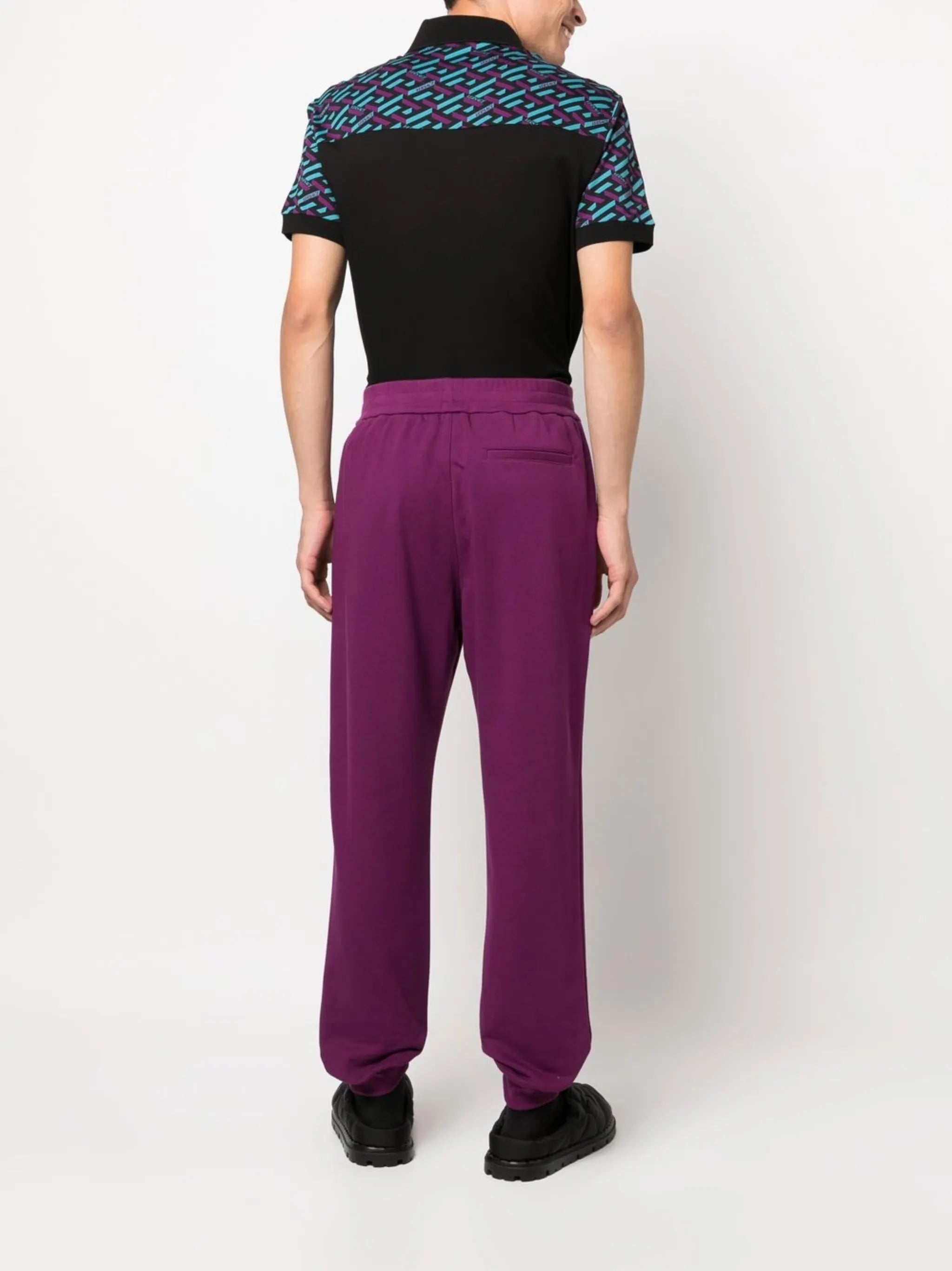 logo patch track pants