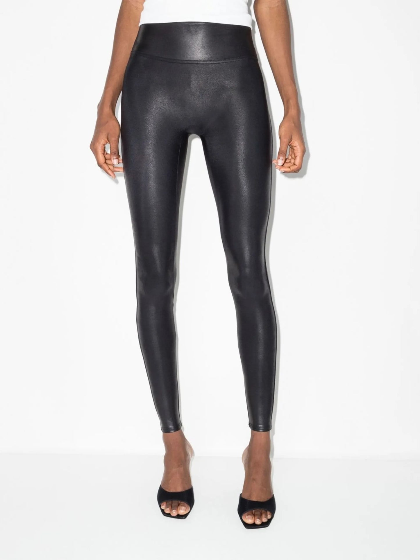 faux-leather leggings