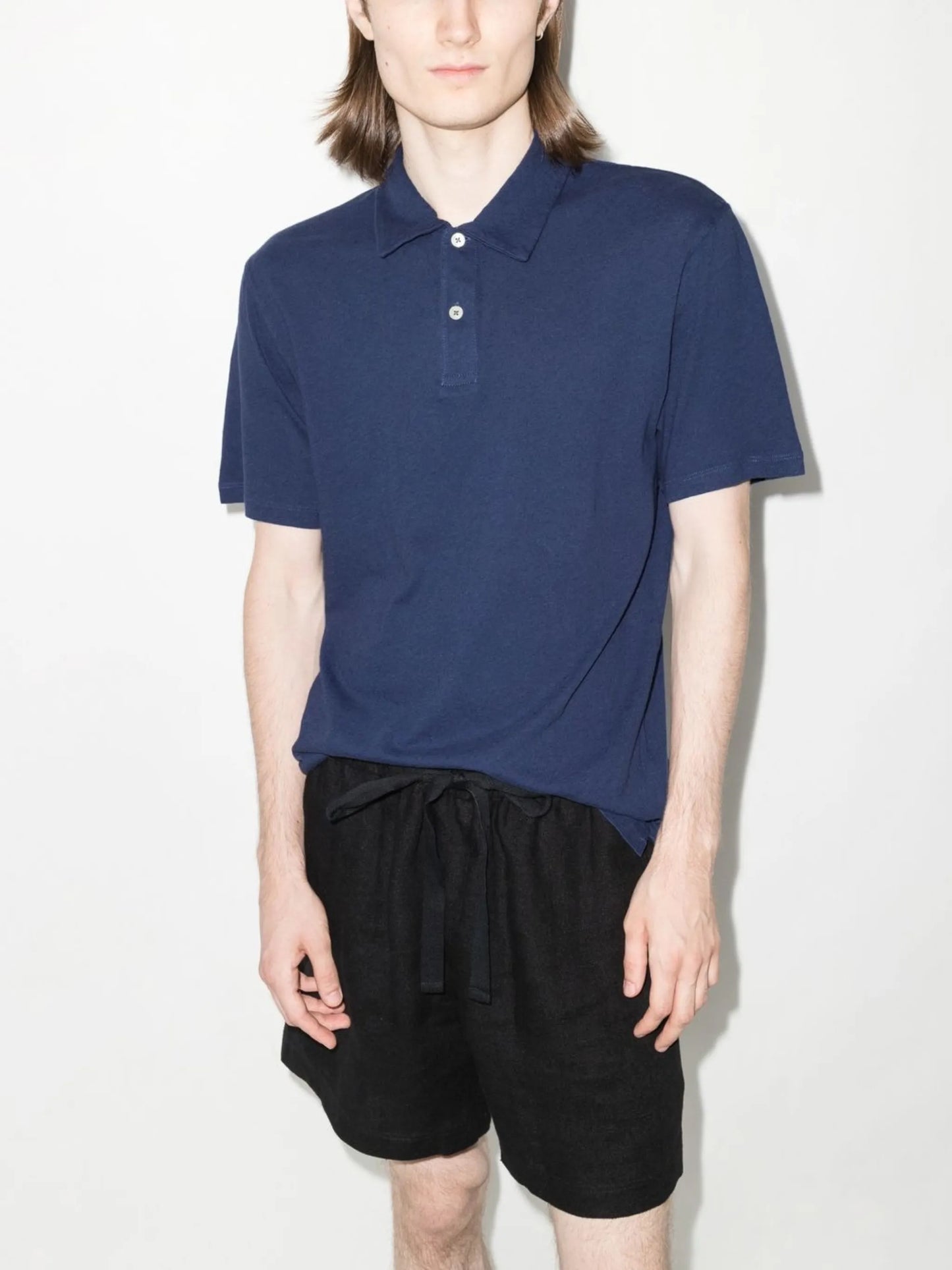 Constantino linen-blend polo shirt