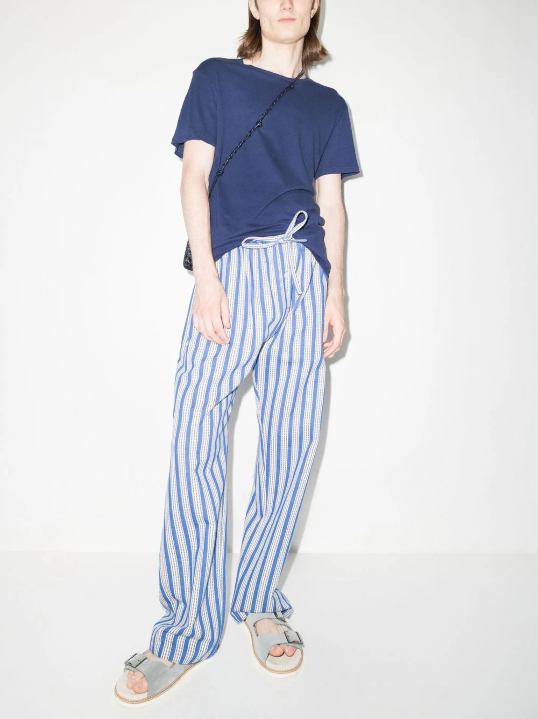 Lucio linen-blend T-shirt