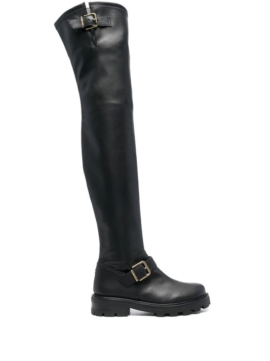 Biker II over the knee flat boots