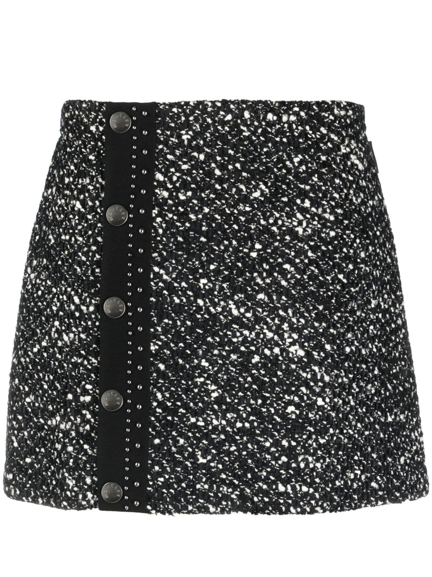 tweed buttoned mini-skirt