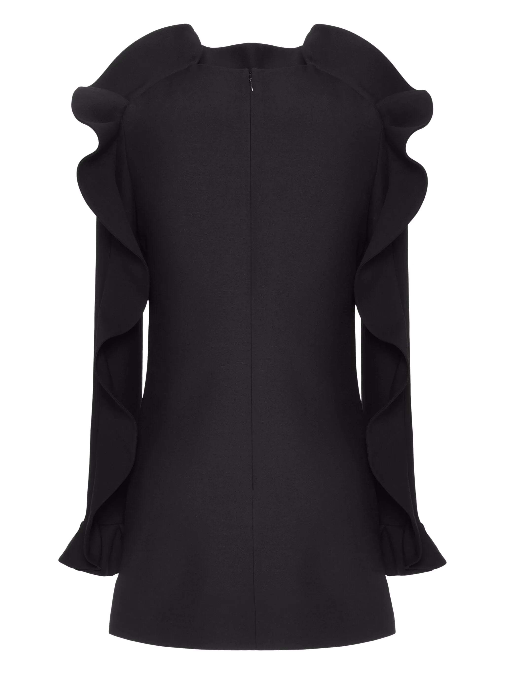 Crepe Couture ruffle-detail dress