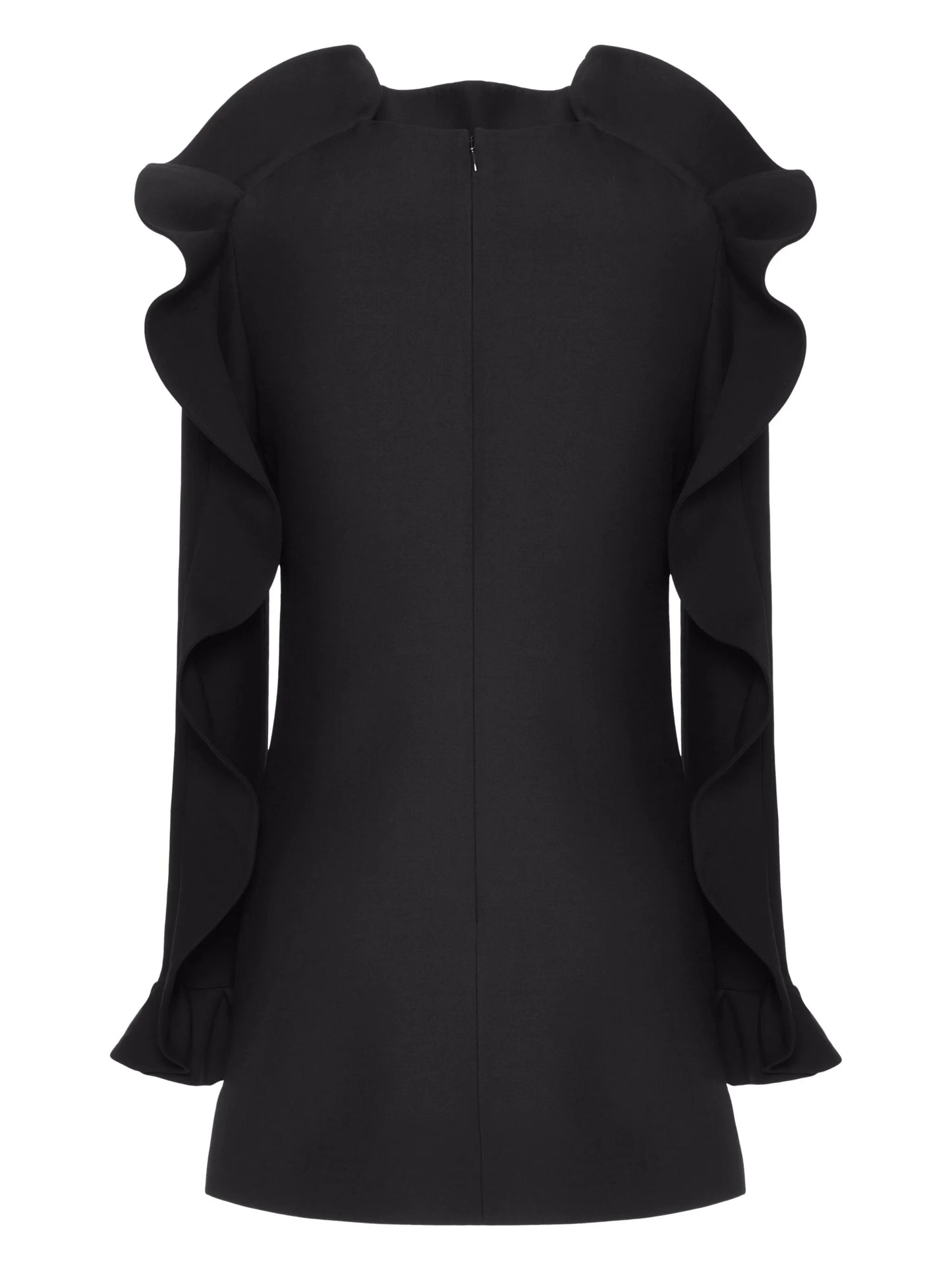 Crepe Couture ruffle-detail dress