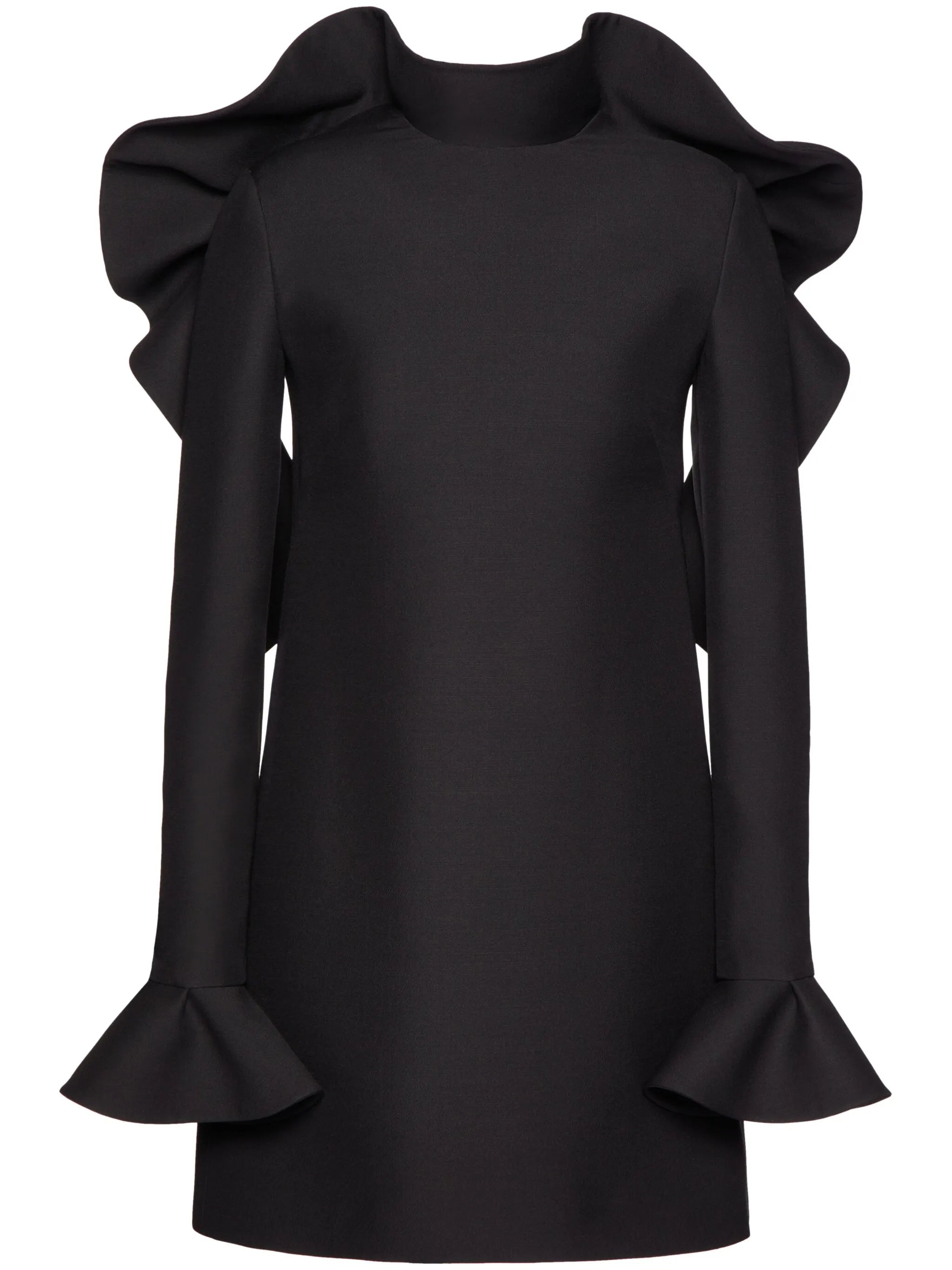 Crepe Couture ruffle-detail dress