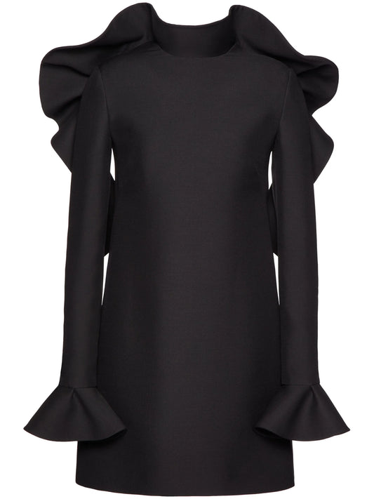 Crepe Couture ruffle-detail dress