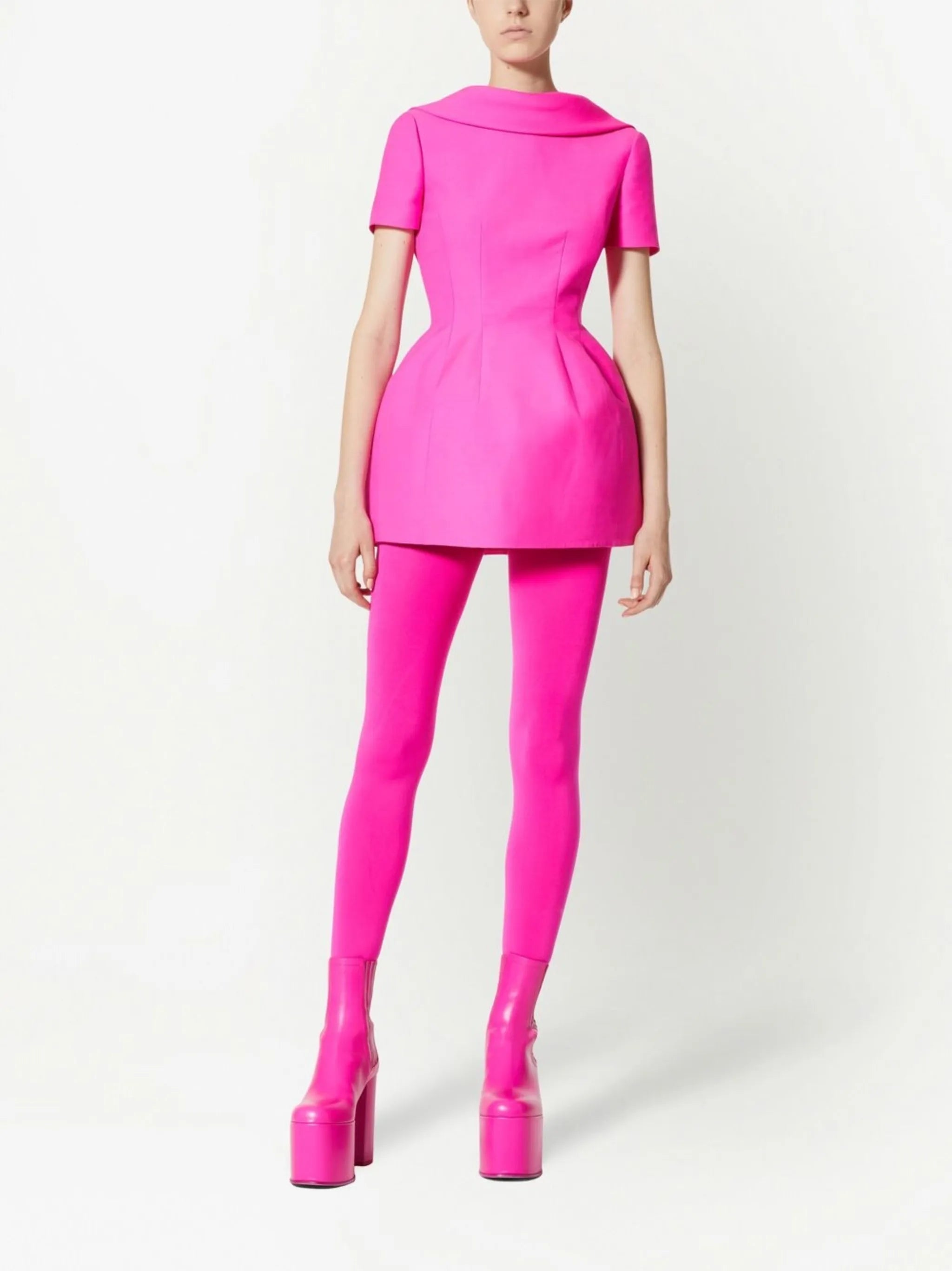 Crepe Couture bow-detail short dress