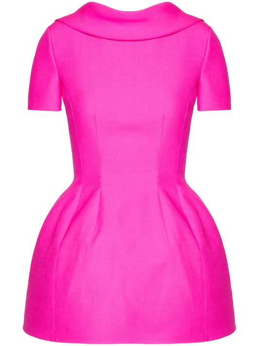 Crepe Couture bow-detail short dress