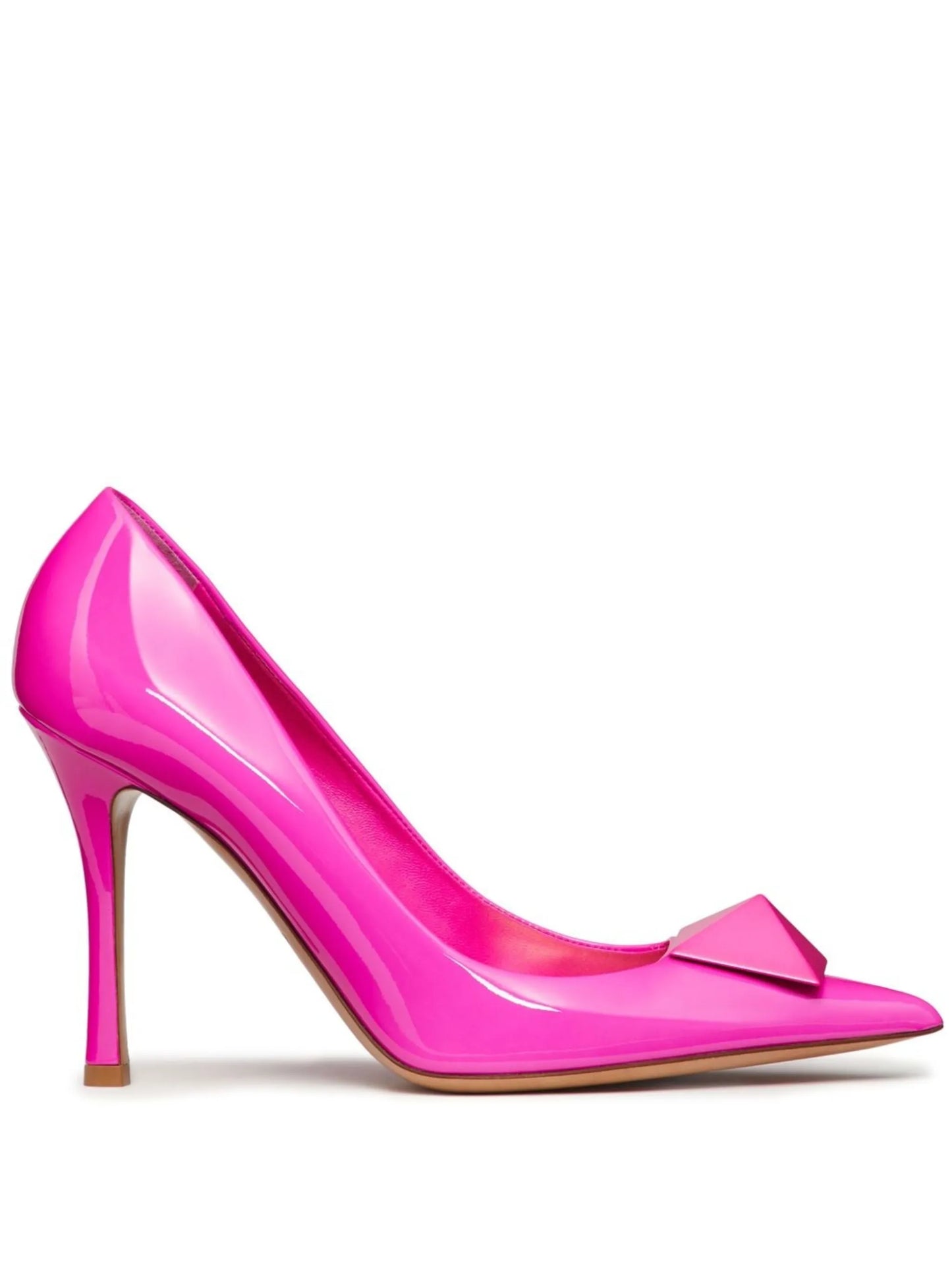 10mm One Stud patent-leather pumps