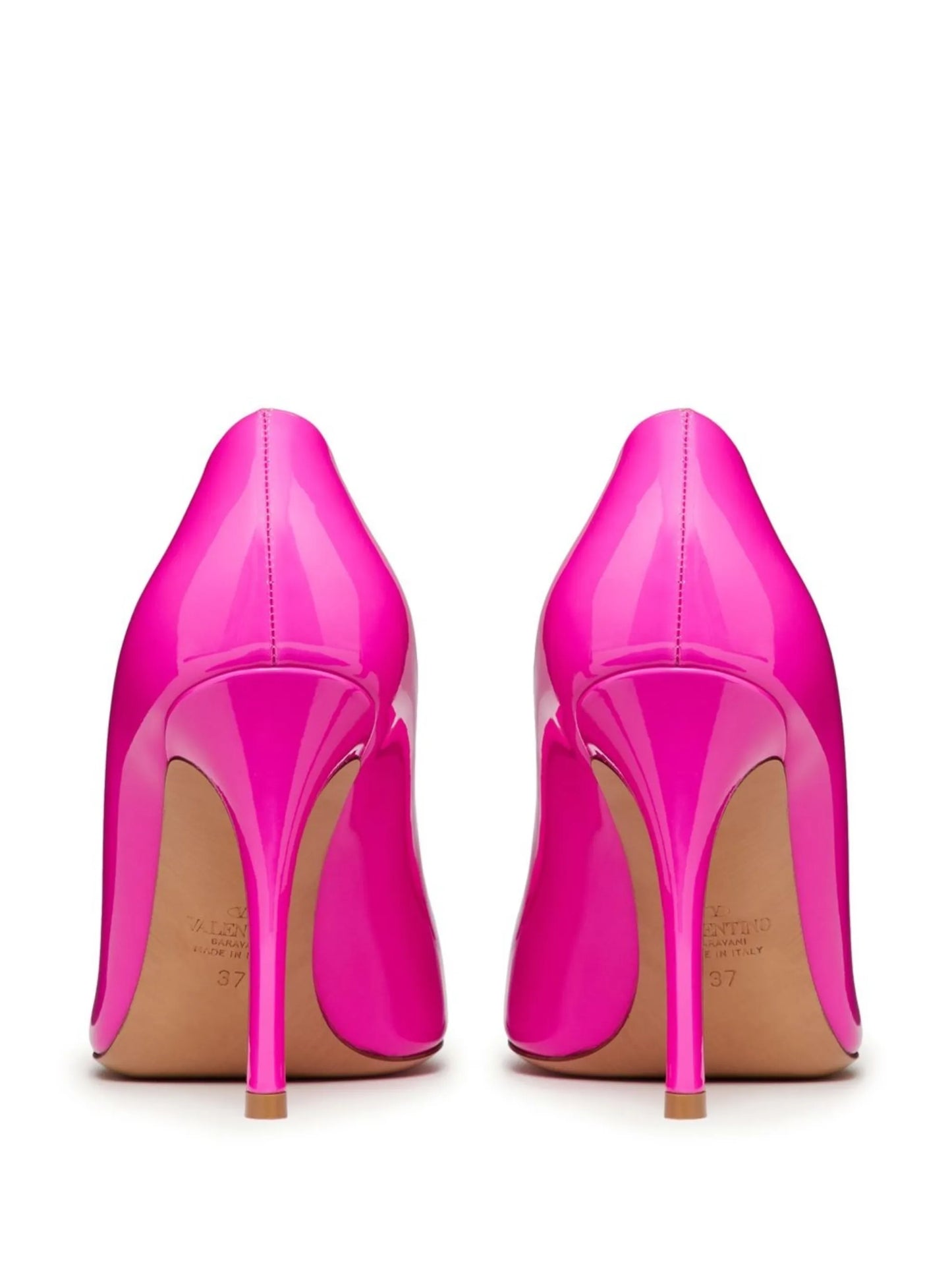10mm One Stud patent-leather pumps