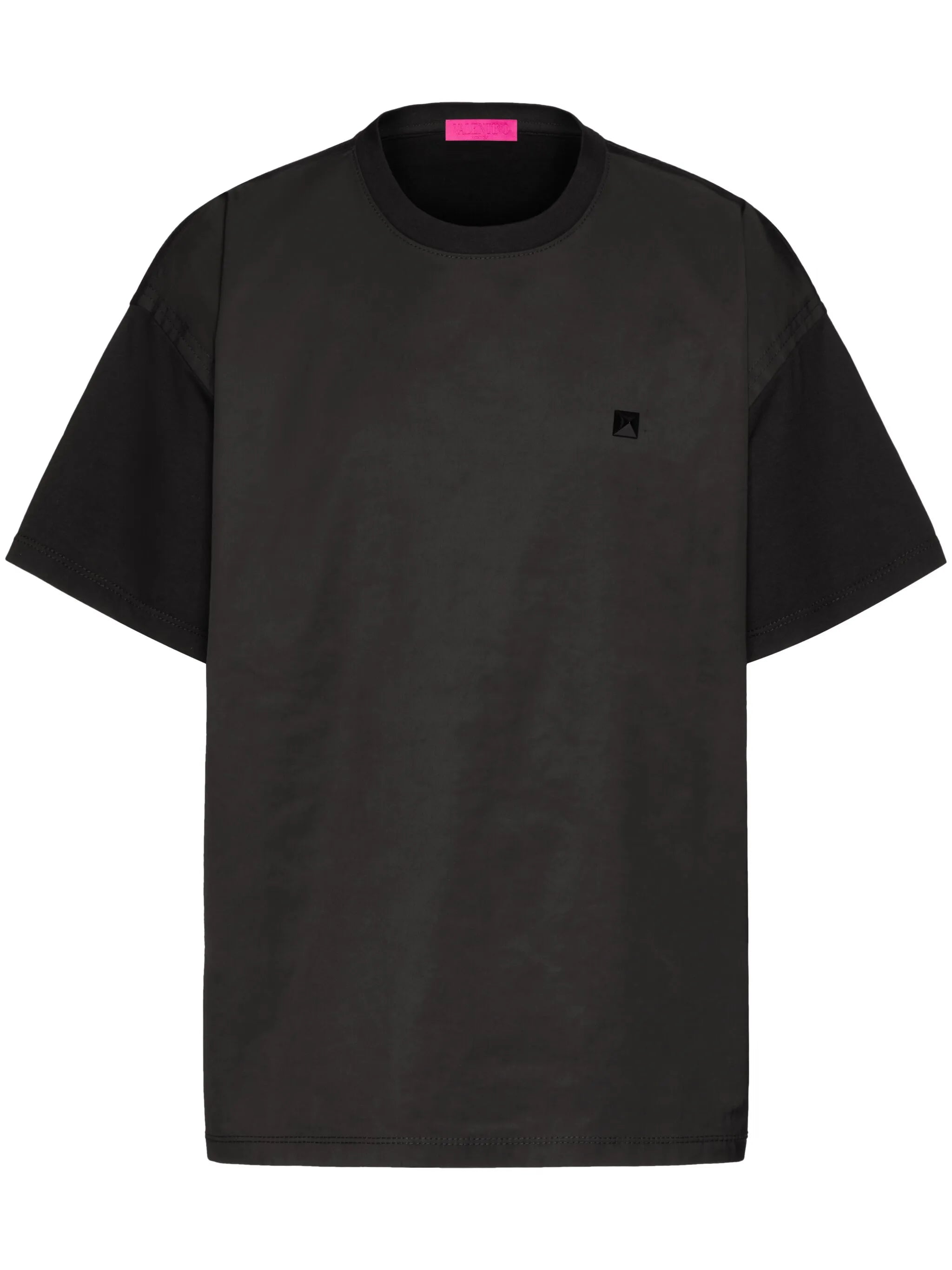 stud detail panelled T-shirt