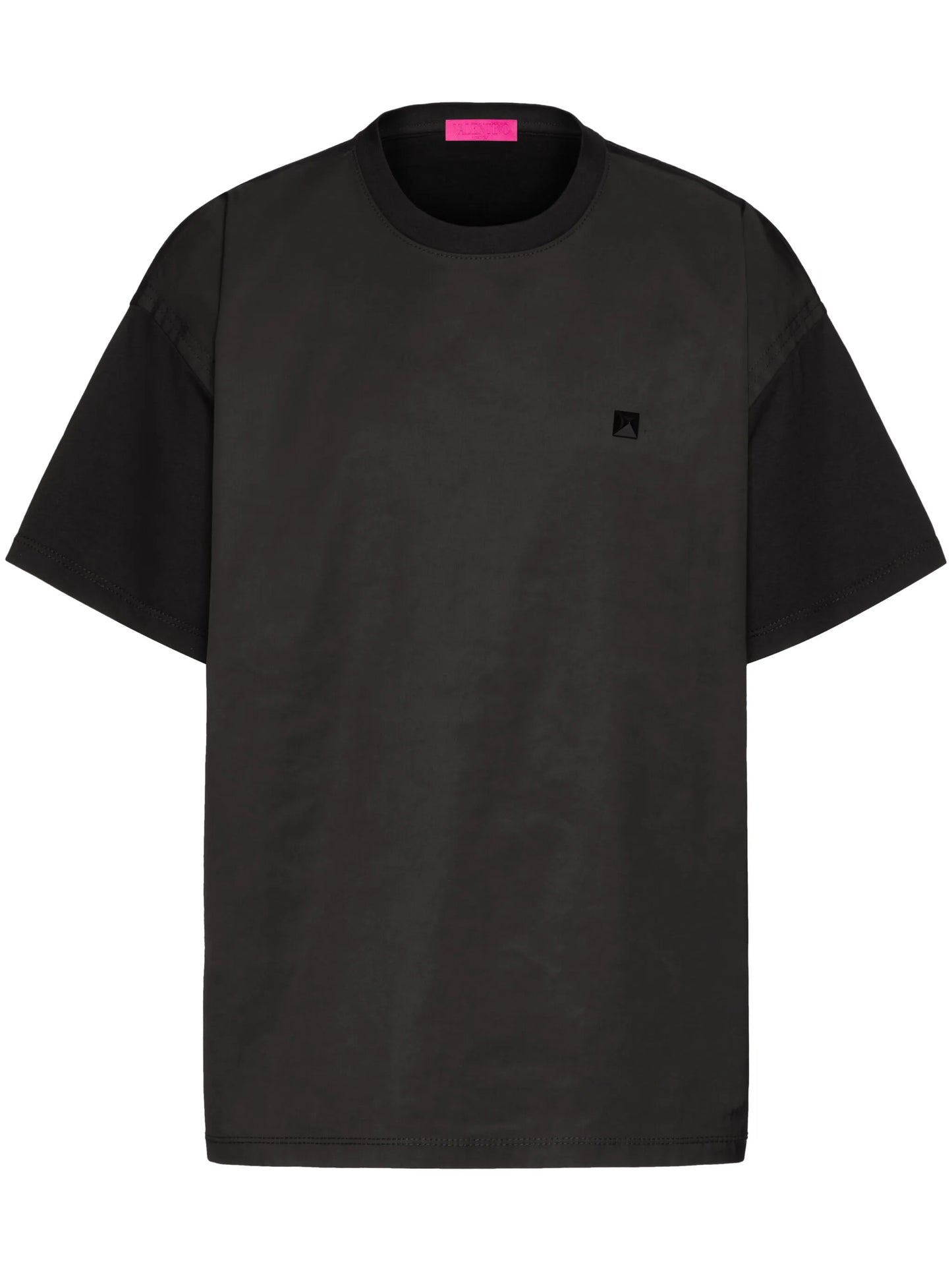 stud detail panelled T-shirt