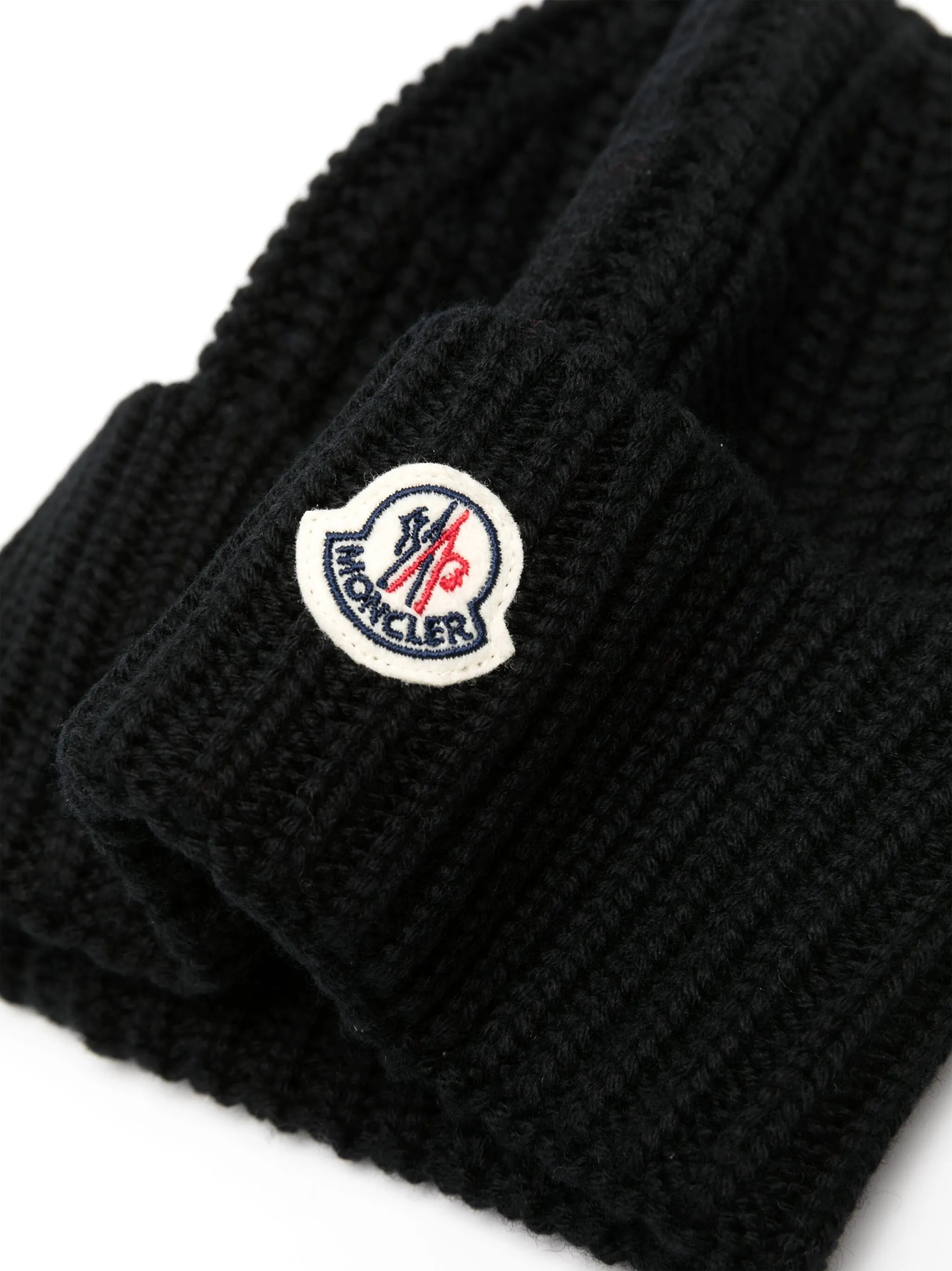 logo-patch knitted beanie