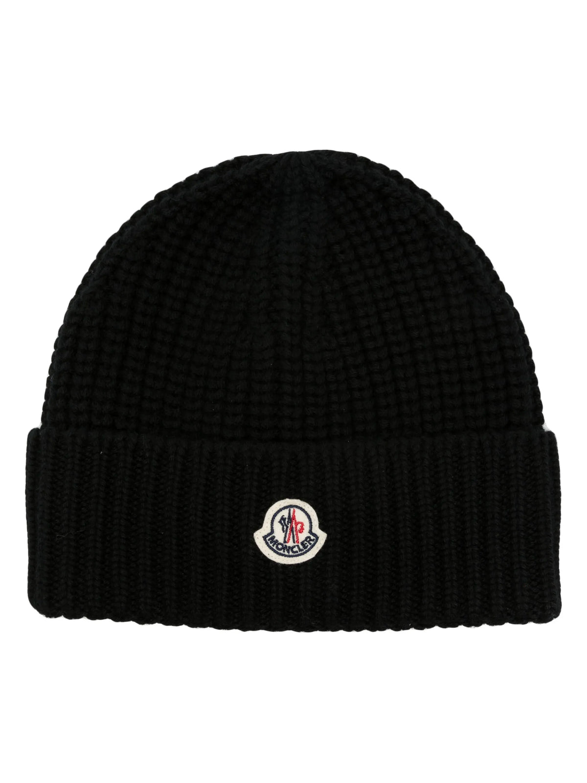 logo-patch knitted beanie