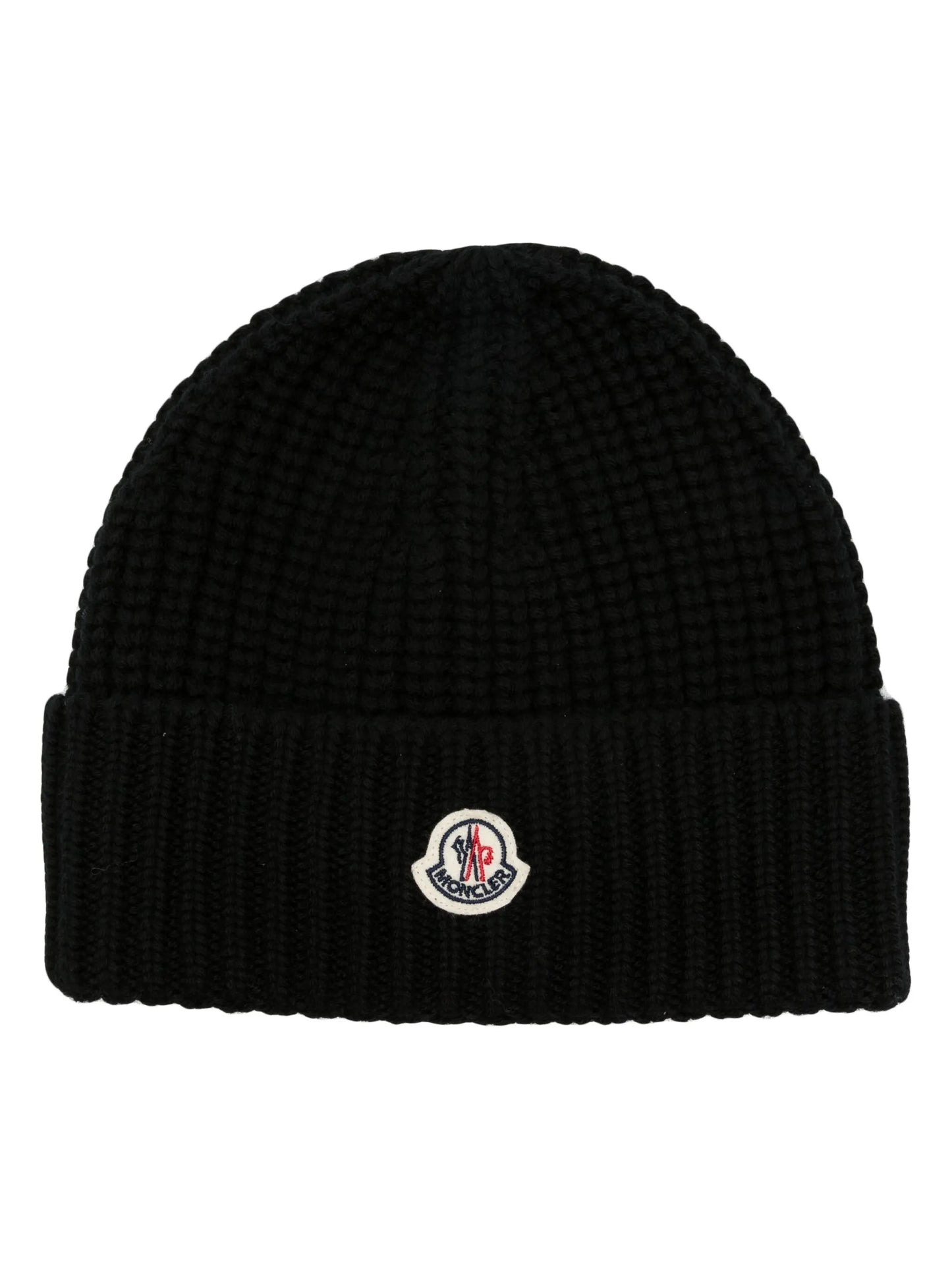 logo-patch knitted beanie