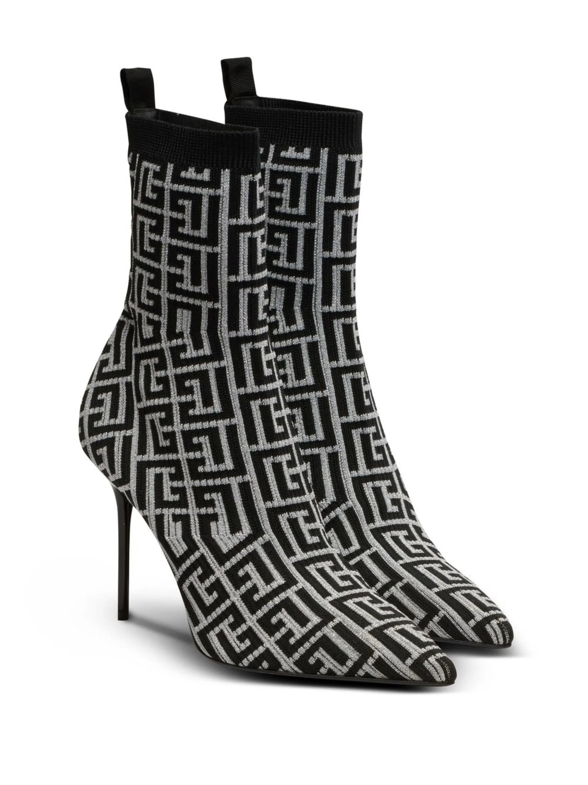 Skye monogram knit ankle boots