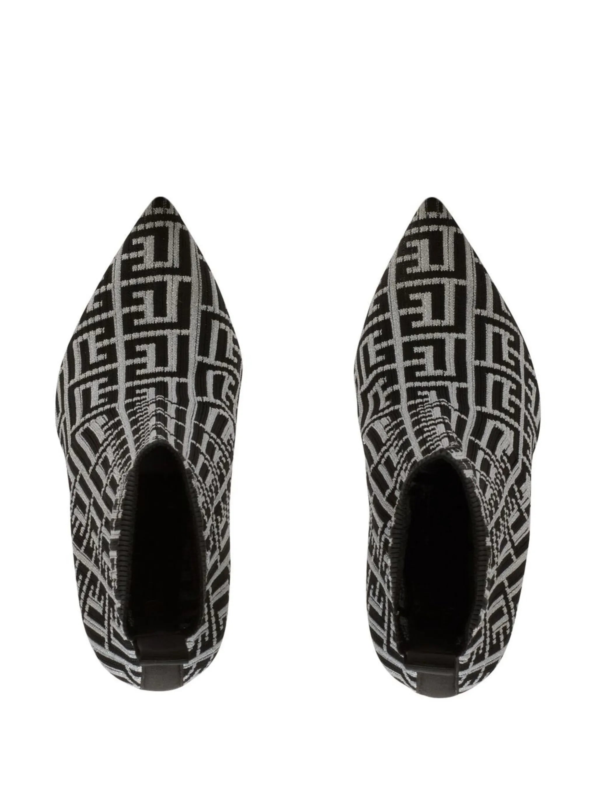 Skye monogram knit ankle boots
