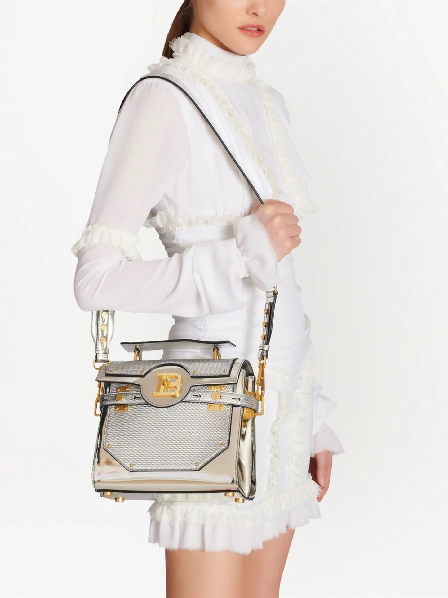 B-Buzz 23 mirror-effect shoulder bag