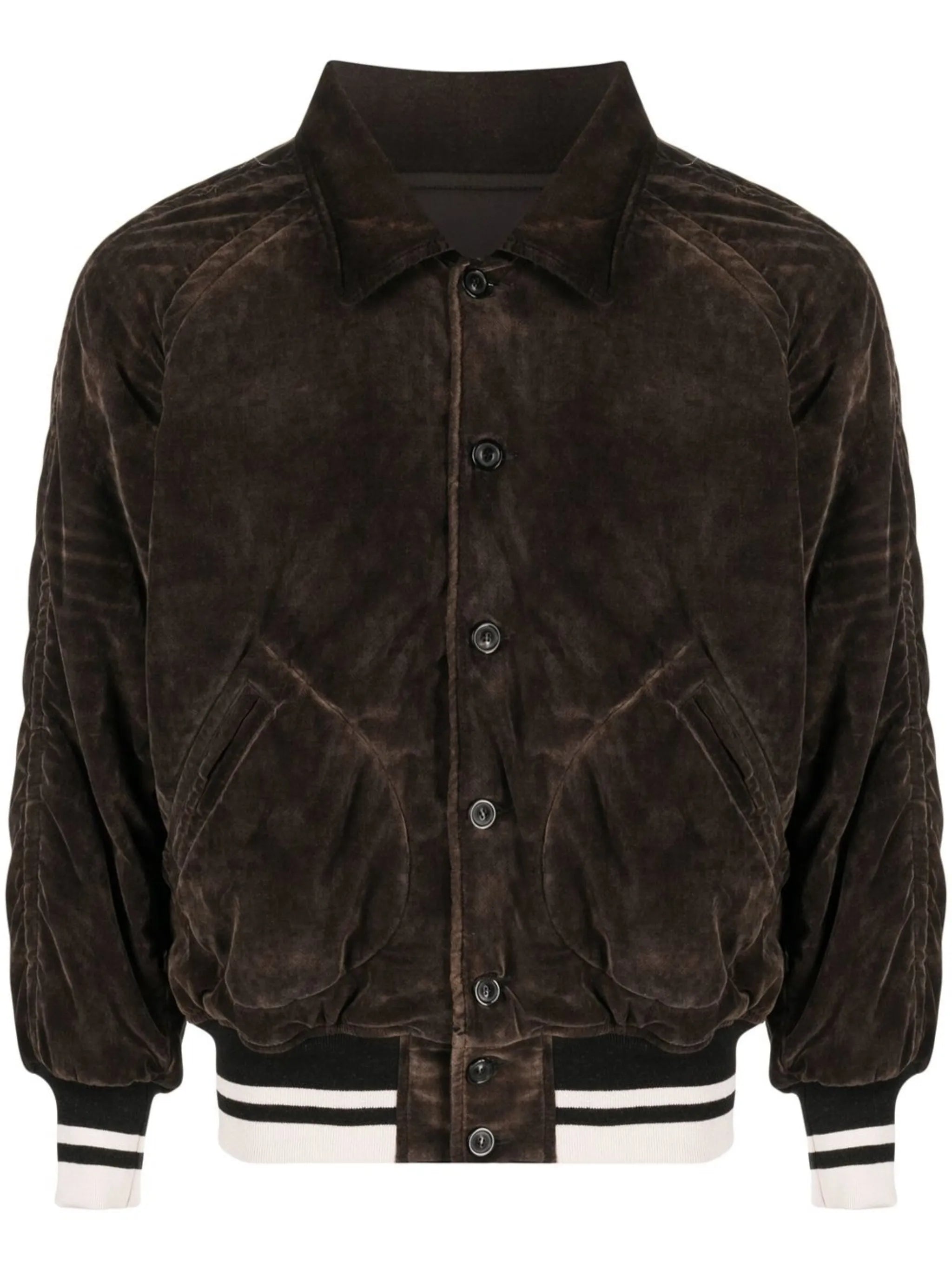 cropped velvet bomber jacket