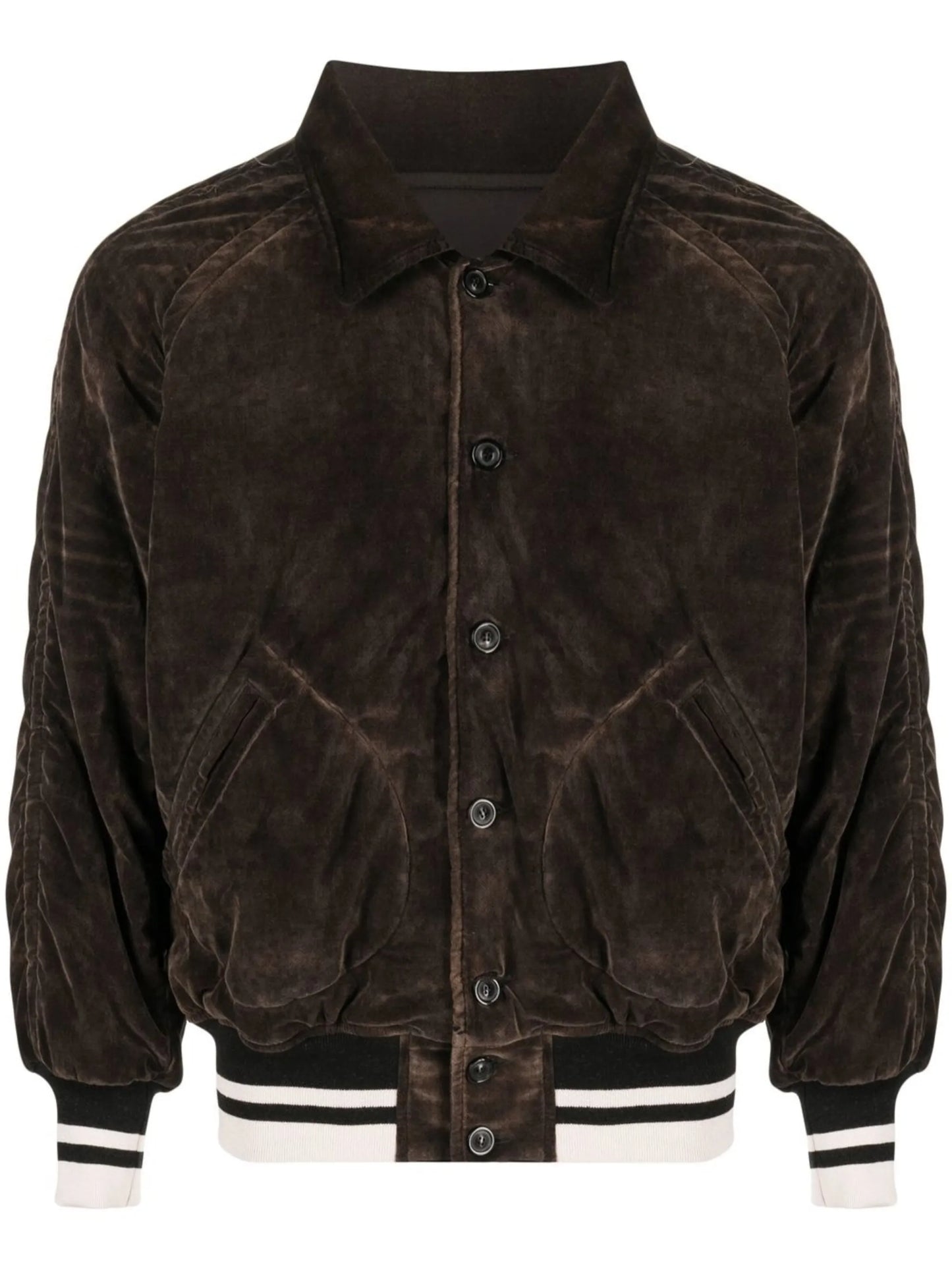 cropped velvet bomber jacket
