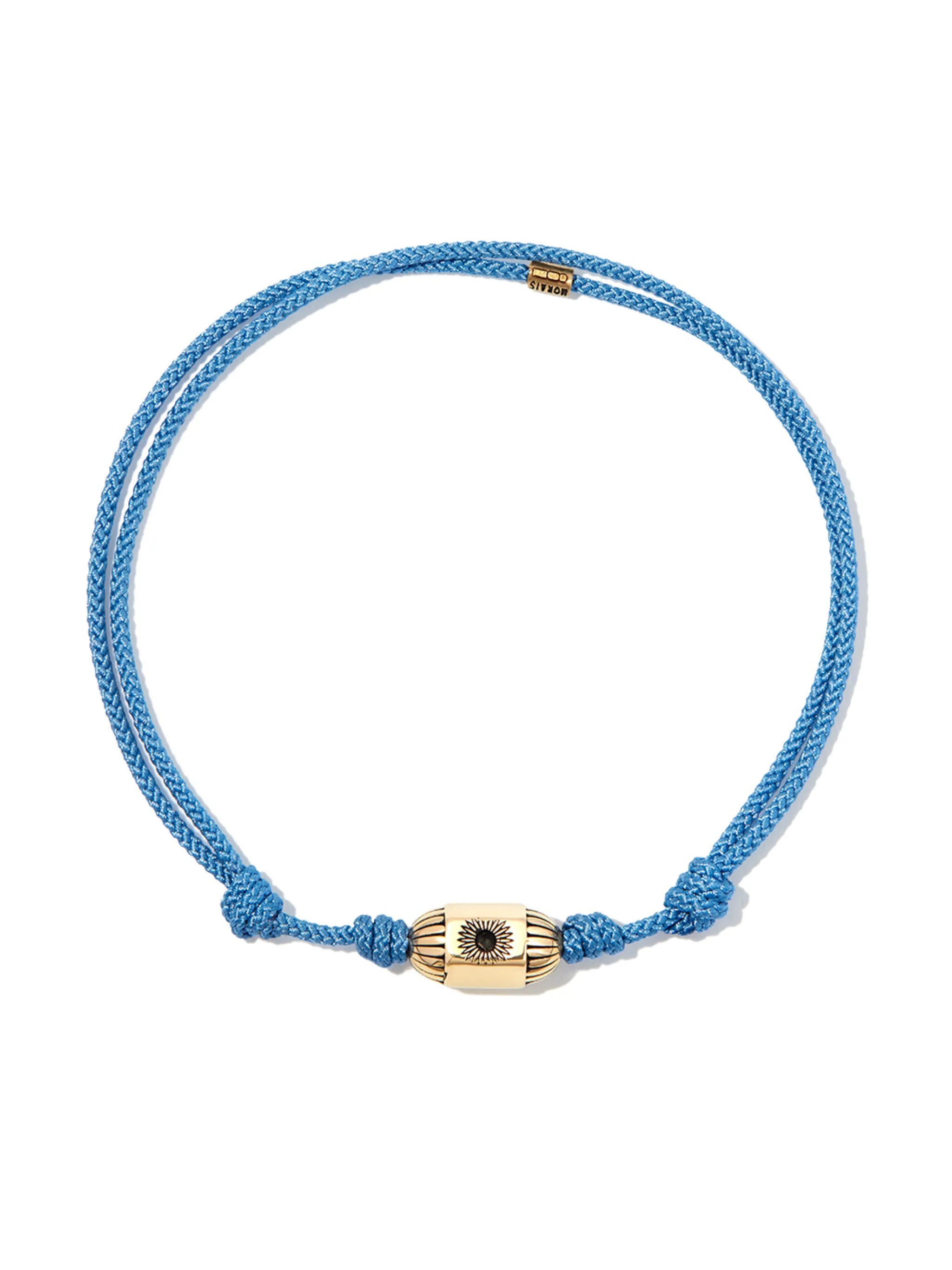 14kt yellow gold antique eye cord bracelet