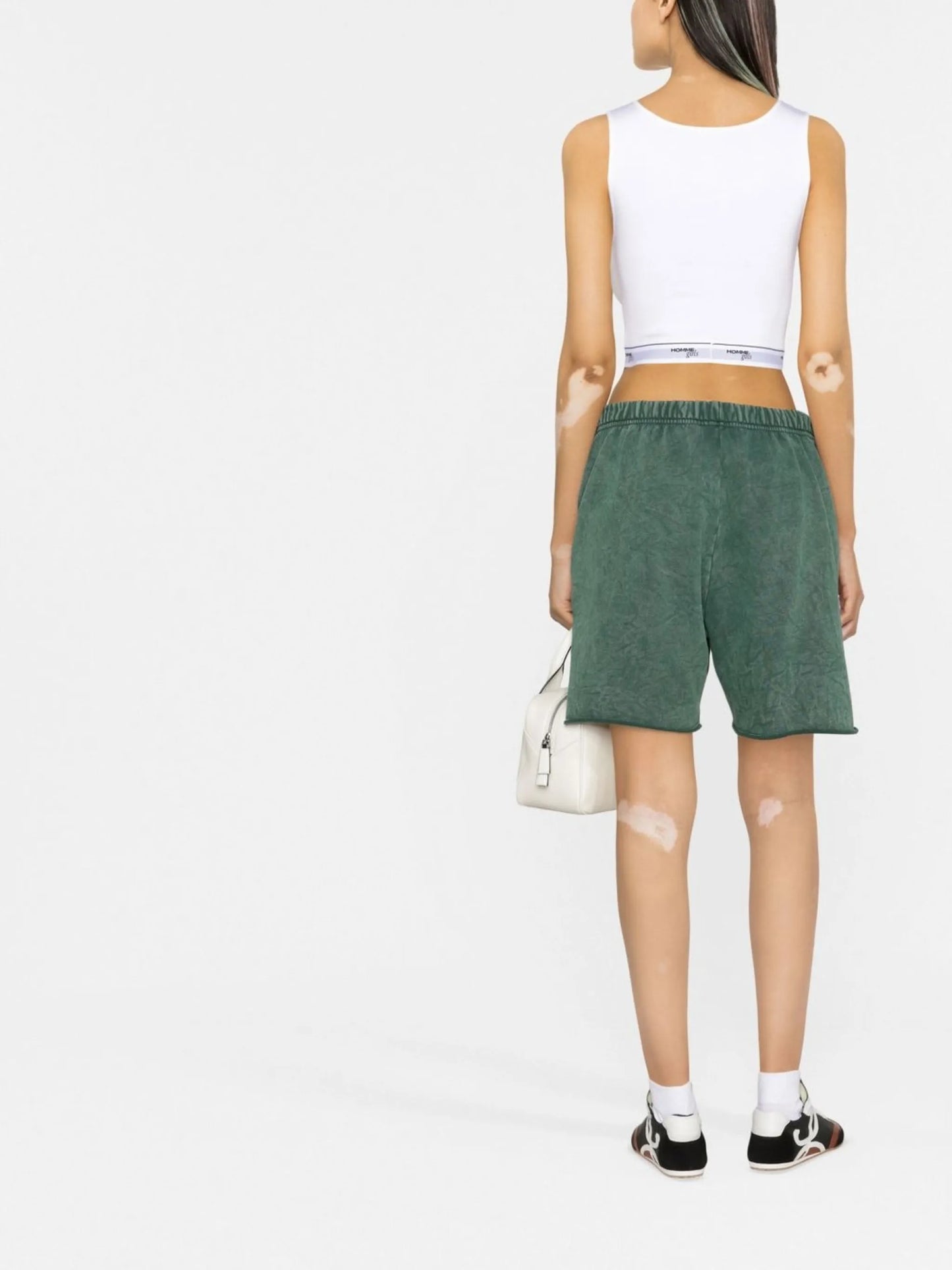 logo-trim cotton tank top