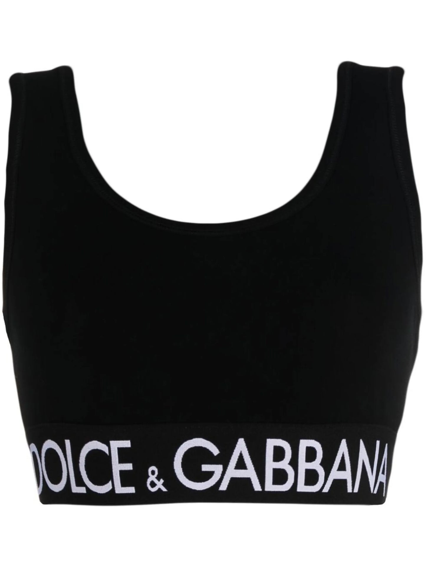 logo-band cropped tank top