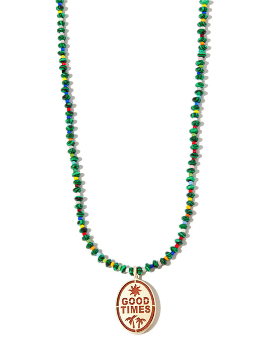 14kt yellow gold Good Times necklace
