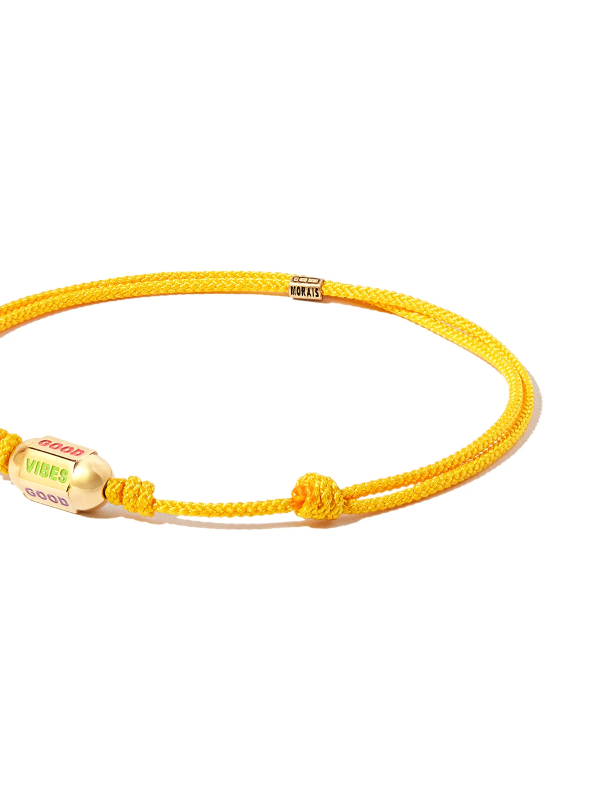 14kt yellow gold Good Vibes bracelet