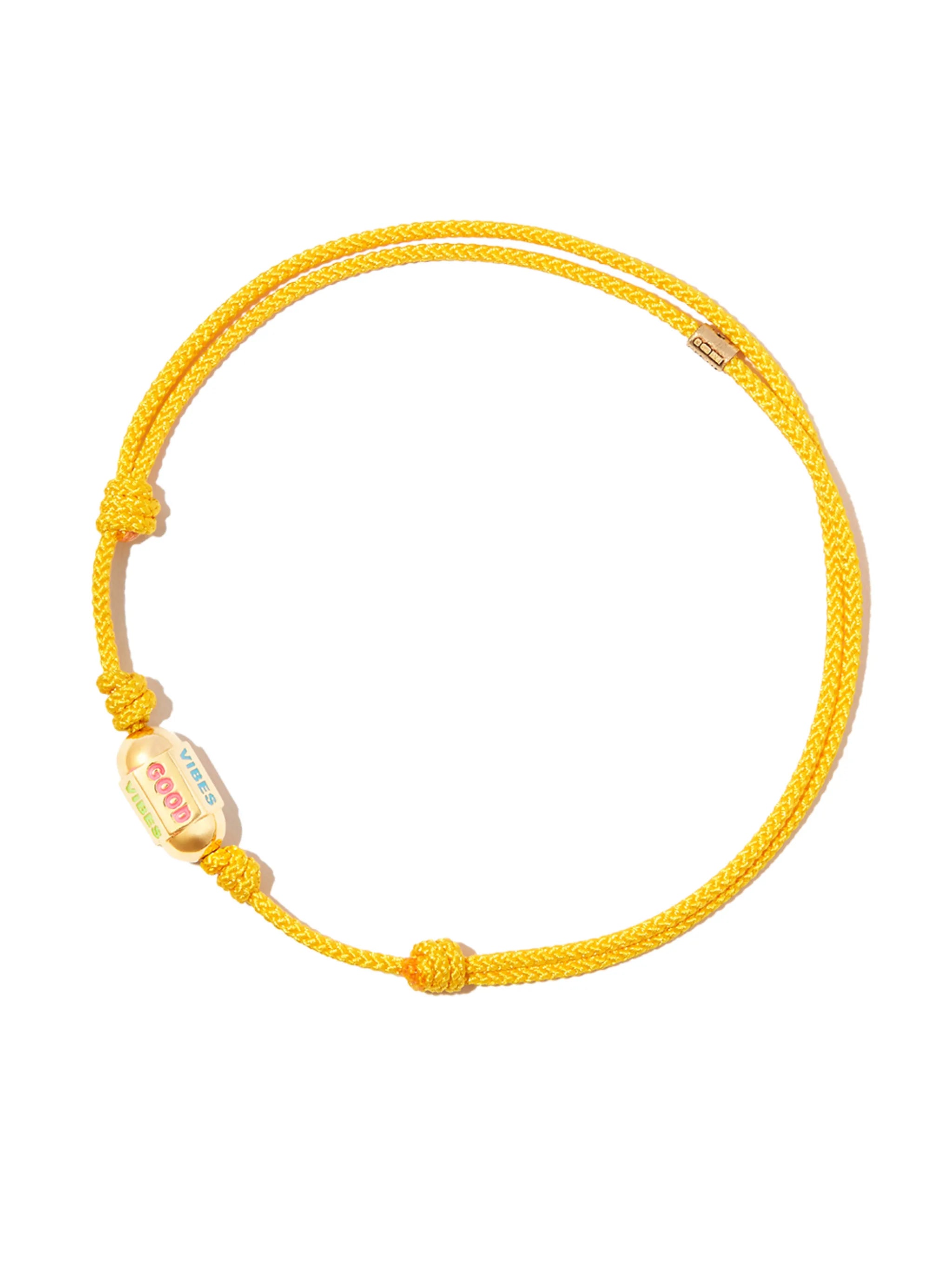 14kt yellow gold Good Vibes bracelet