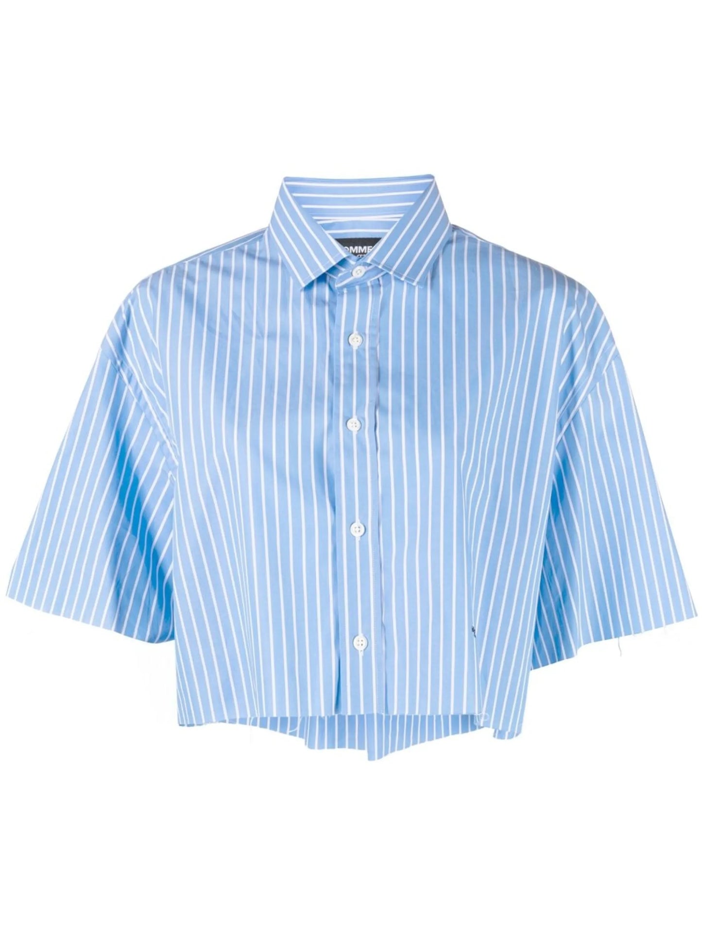 striped cropped shirt