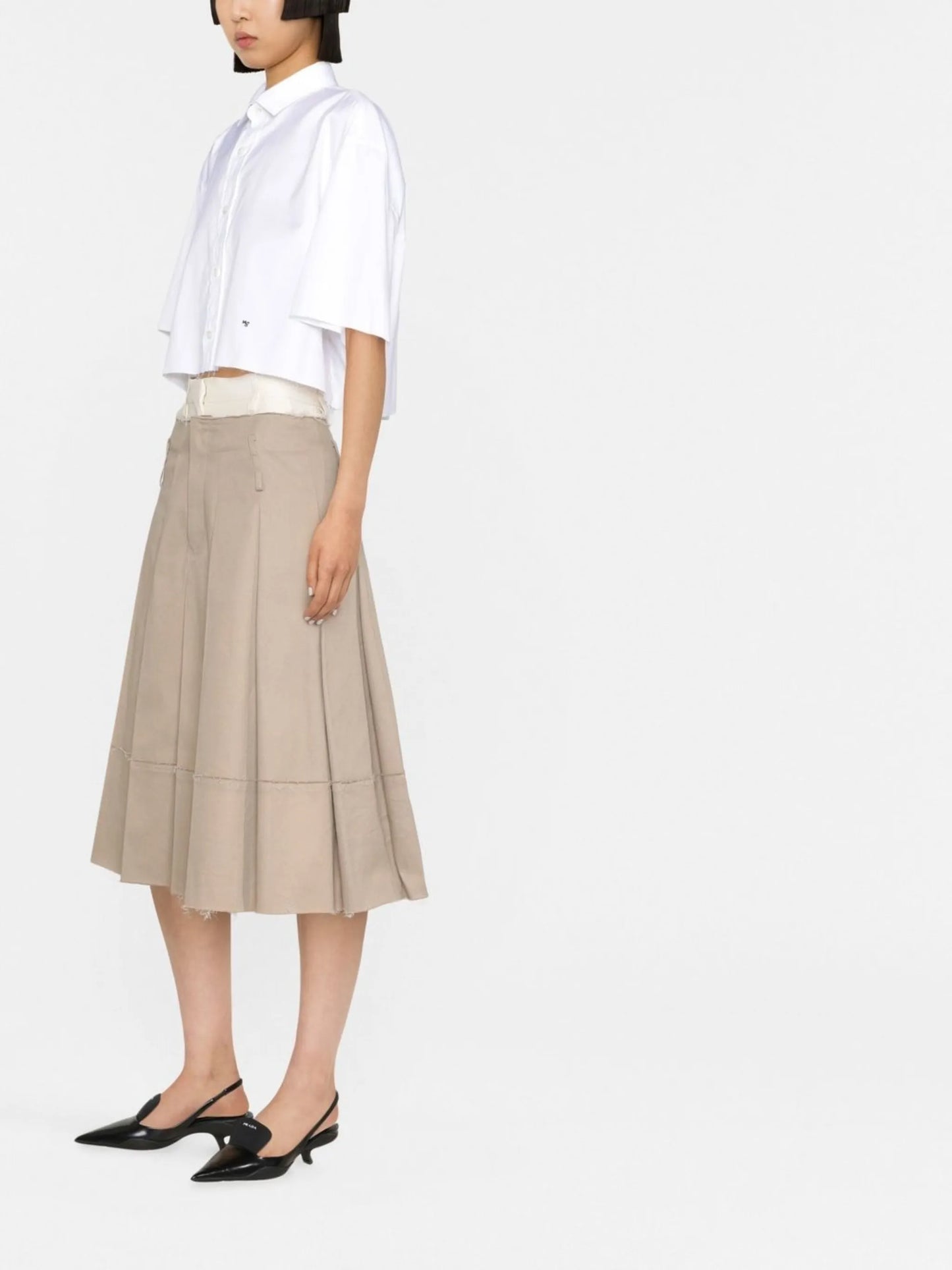 cropped cotton shirt