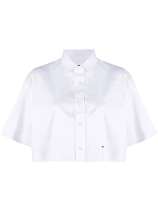 cropped cotton shirt