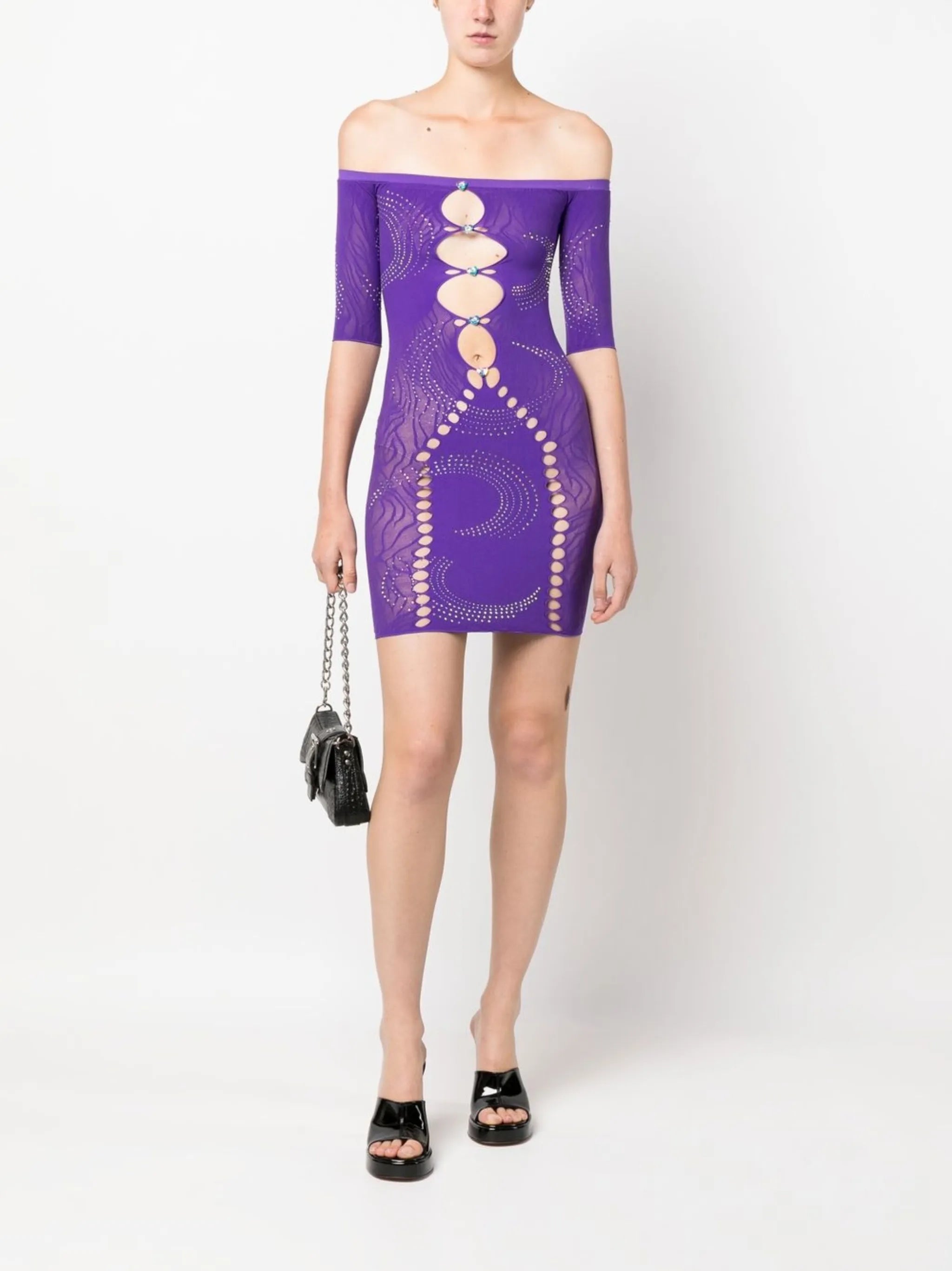 Alice rhinestone-embellished mini dresss