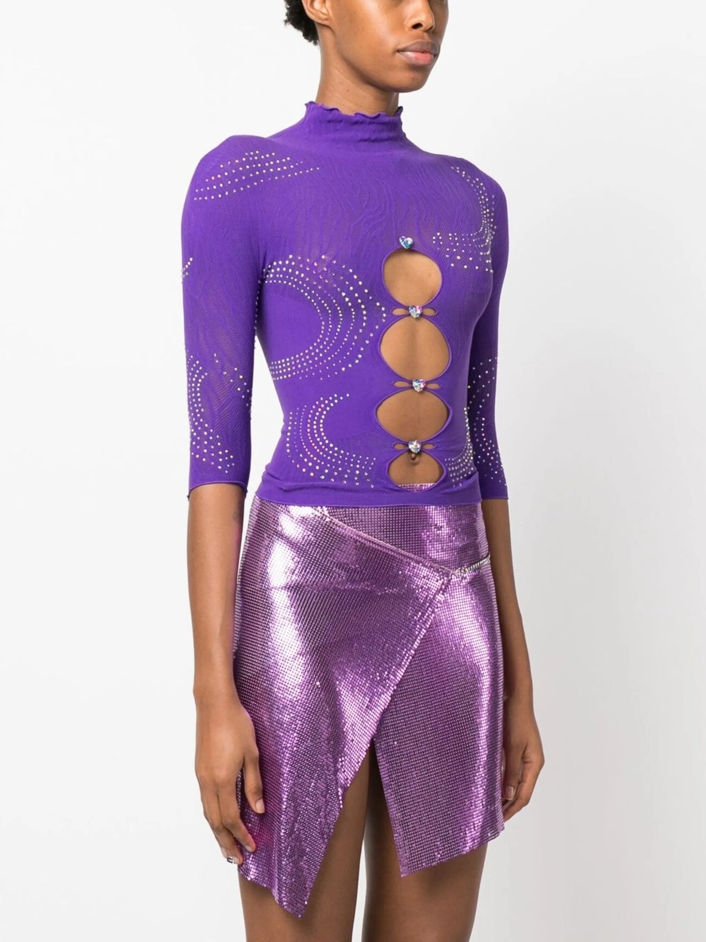 Pandora rhinestone-embellished top