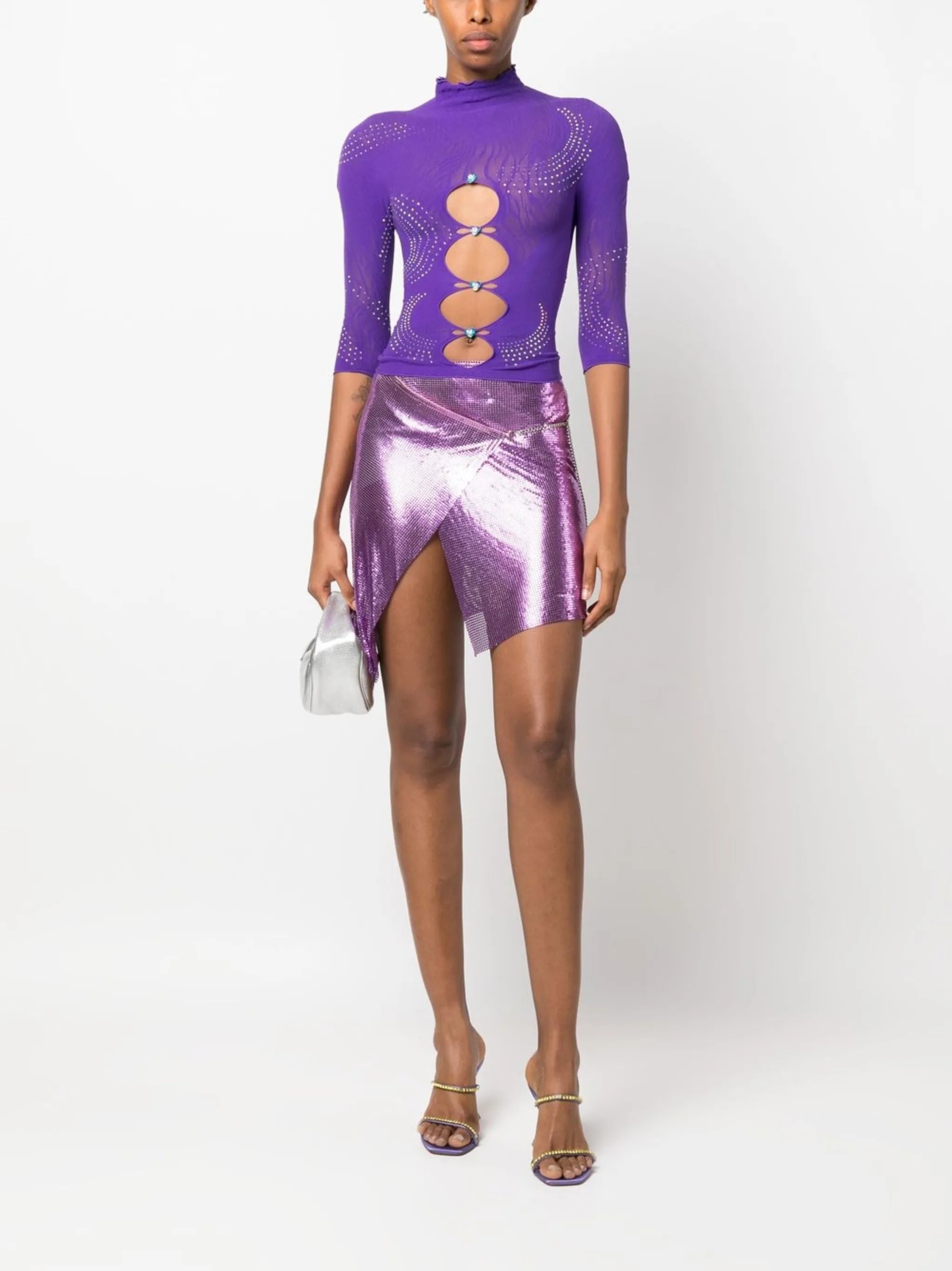 Pandora rhinestone-embellished top