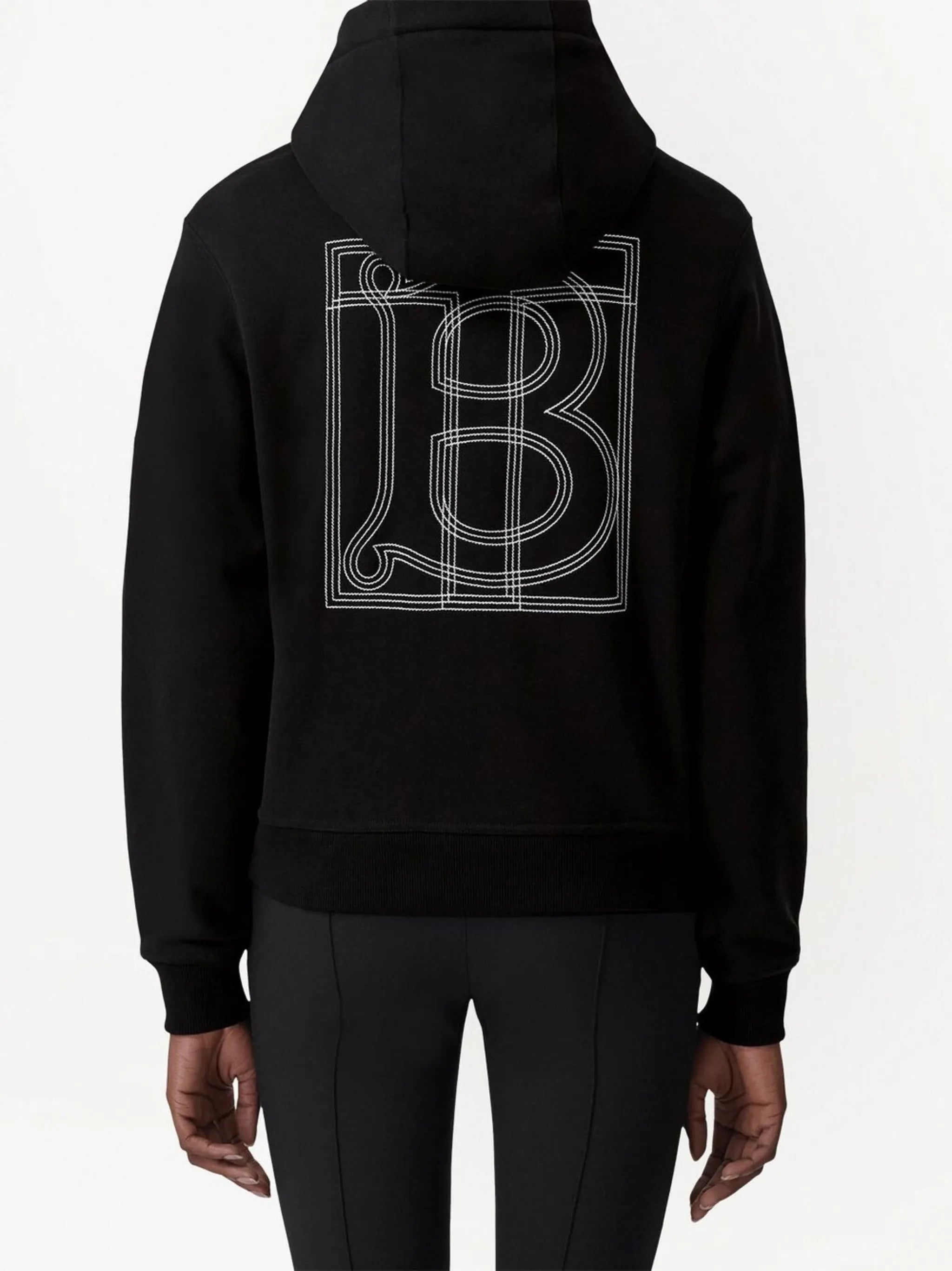 TB Monogram logo-embroidered hoodie