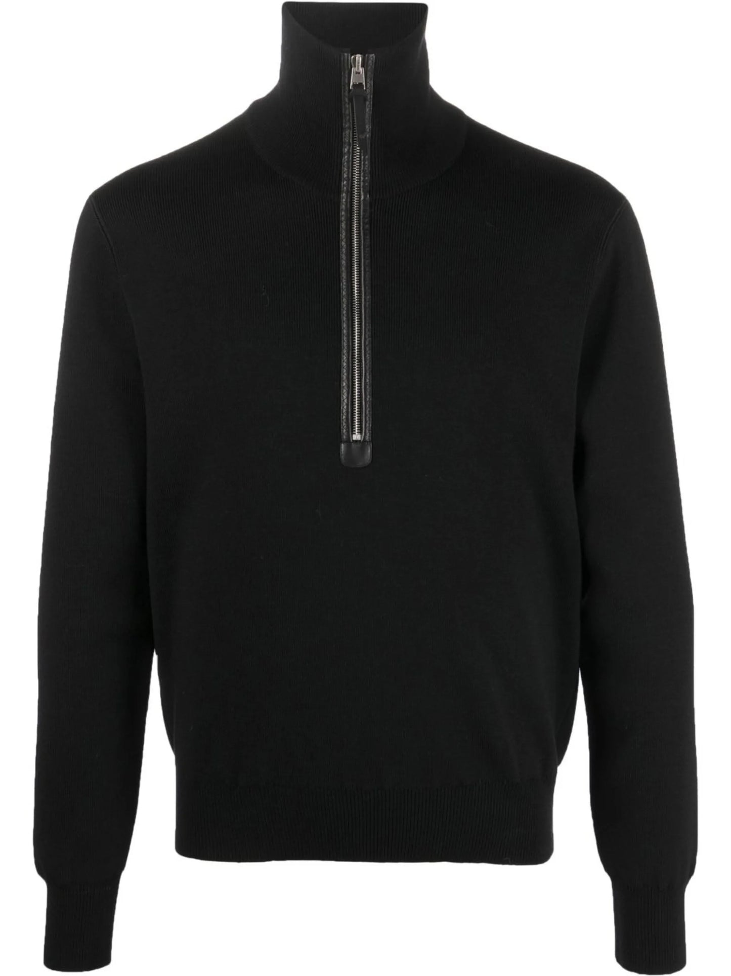 chunky-knit half-zip jumper