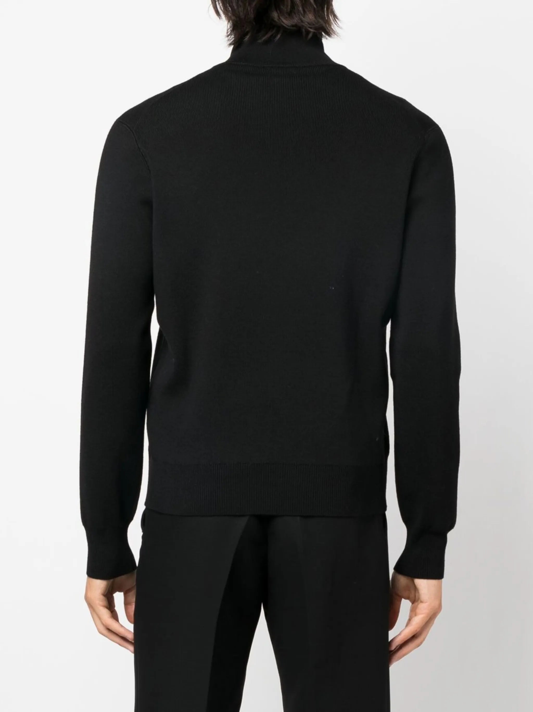 chunky-knit half-zip jumper