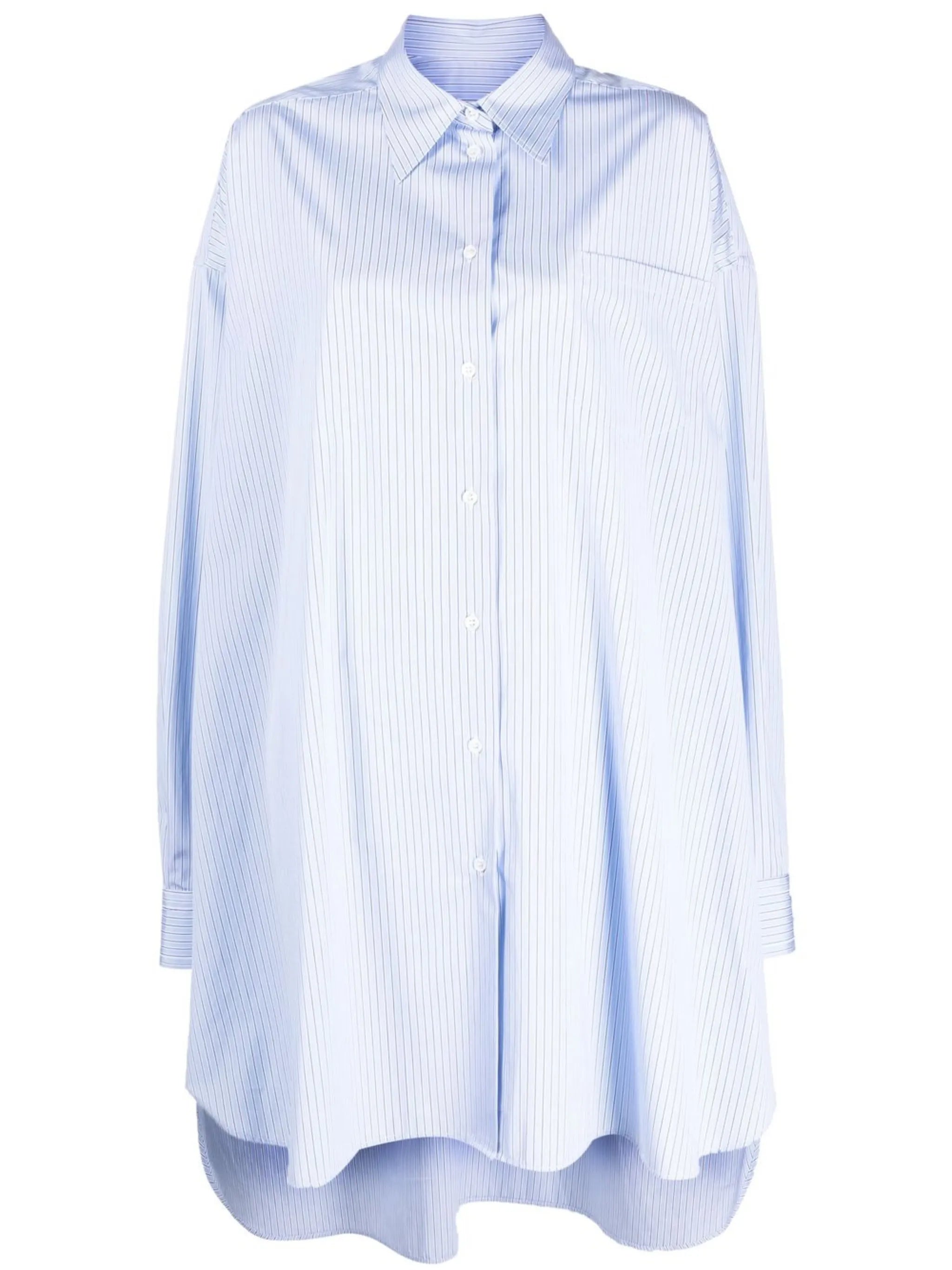 pinstriped poplin shirt